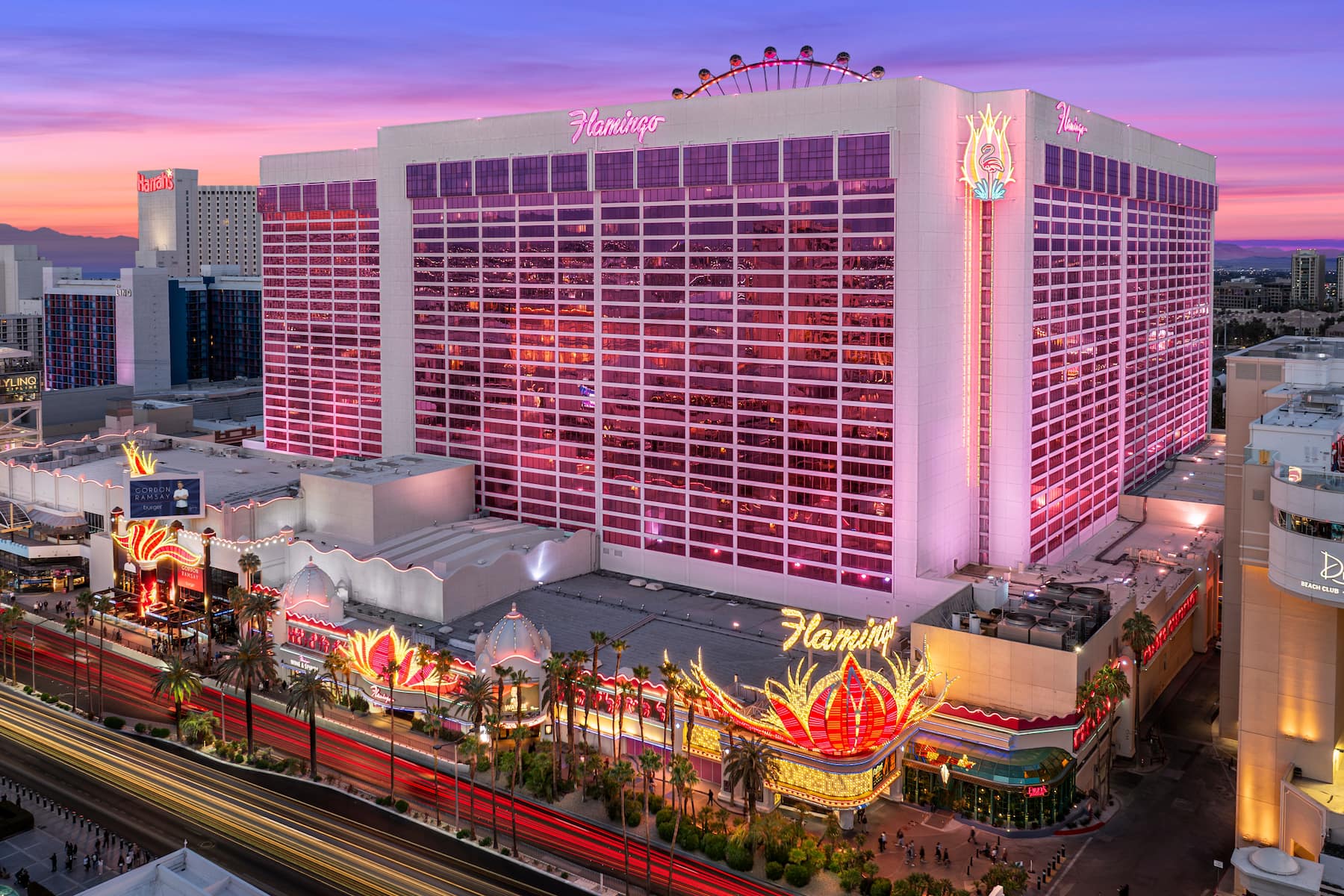 Exterior of Flamingo Las Vegas, Trademark Collection by Wyndham hotel in Las Vegas, Nevada