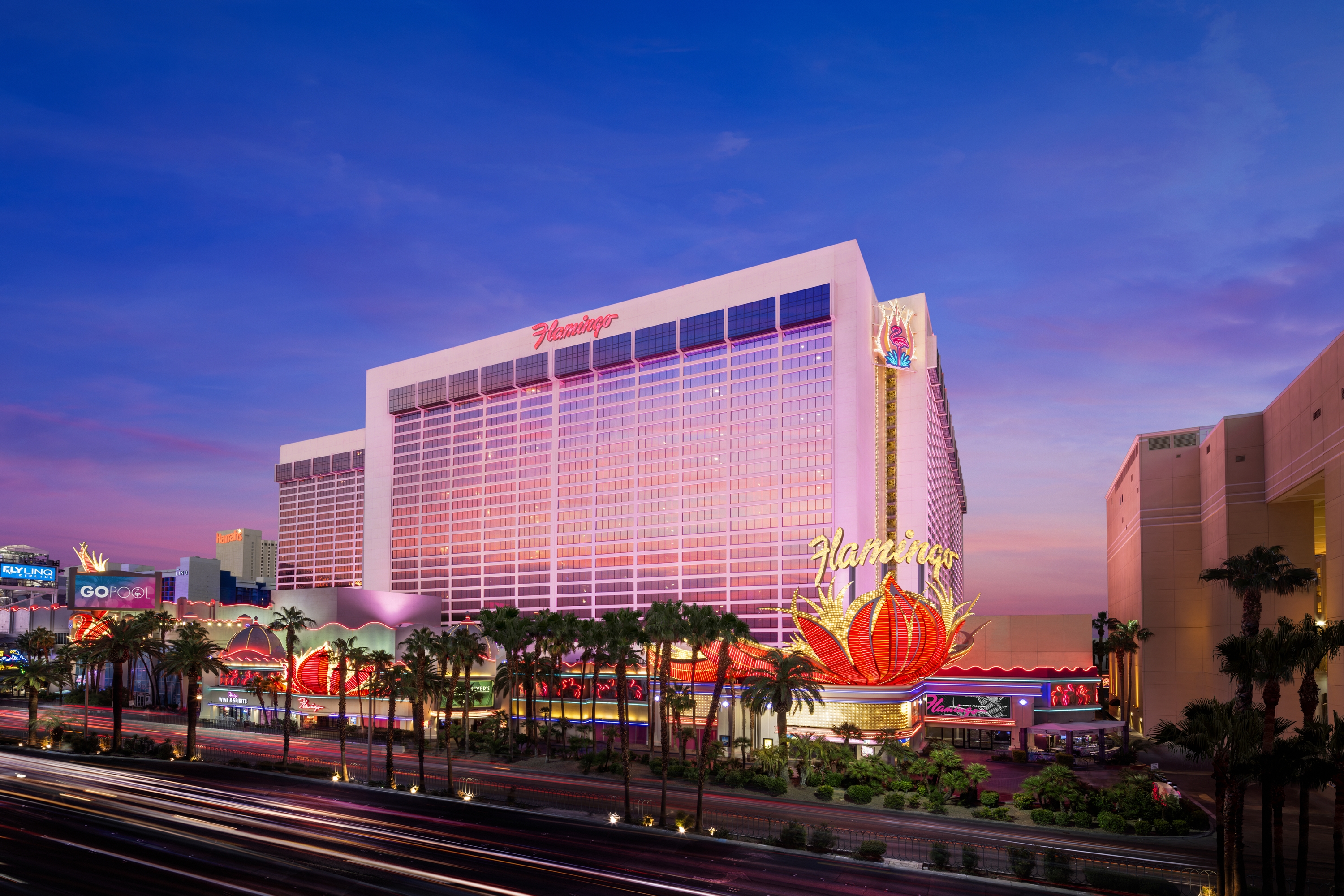 Exterior of Flamingo Las Vegas, Trademark Collection by Wyndham hotel in Las Vegas, Nevada