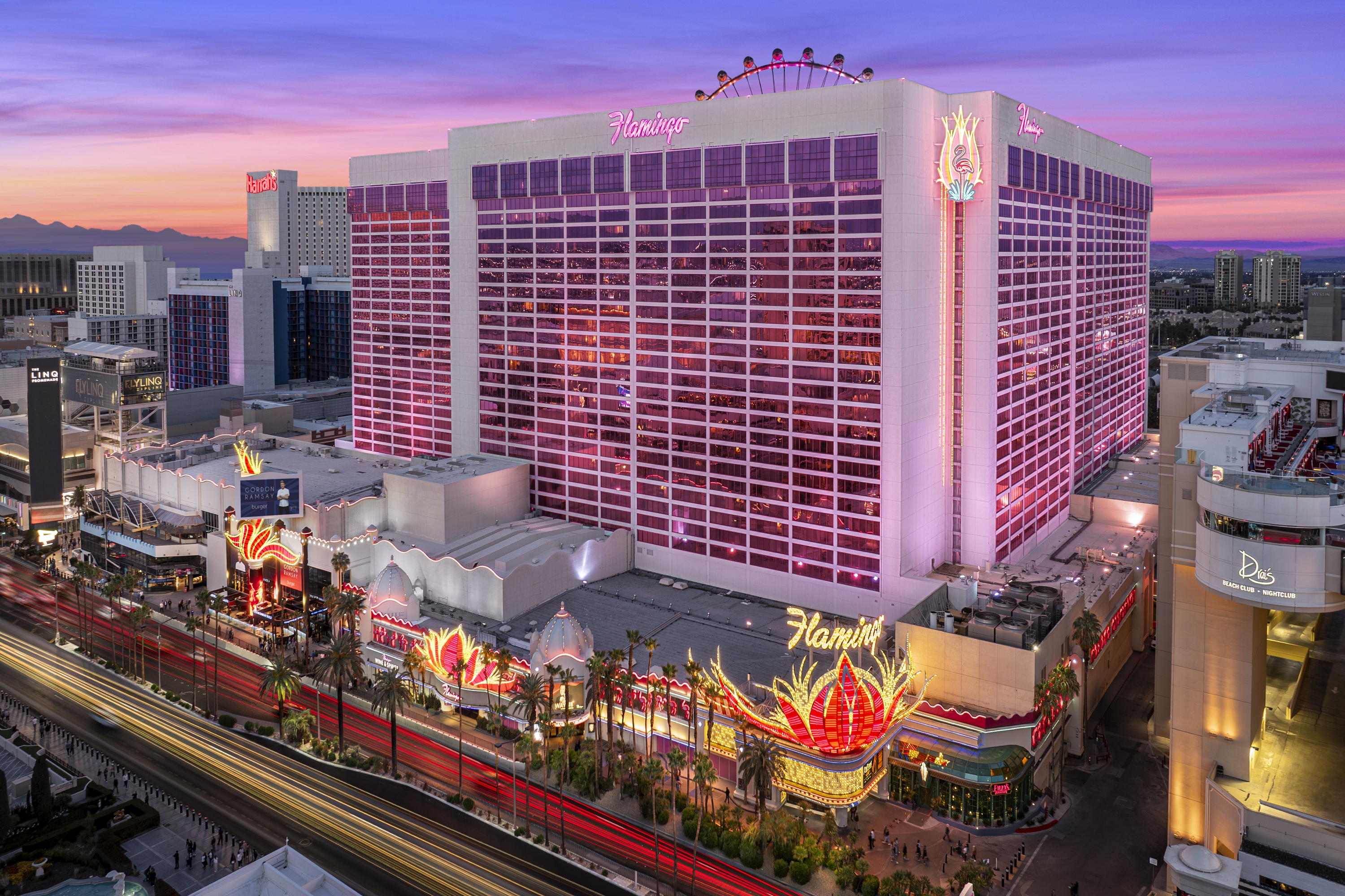 Exterior of Flamingo Las Vegas, Trademark Collection by Wyndham hotel in Las Vegas, Nevada
