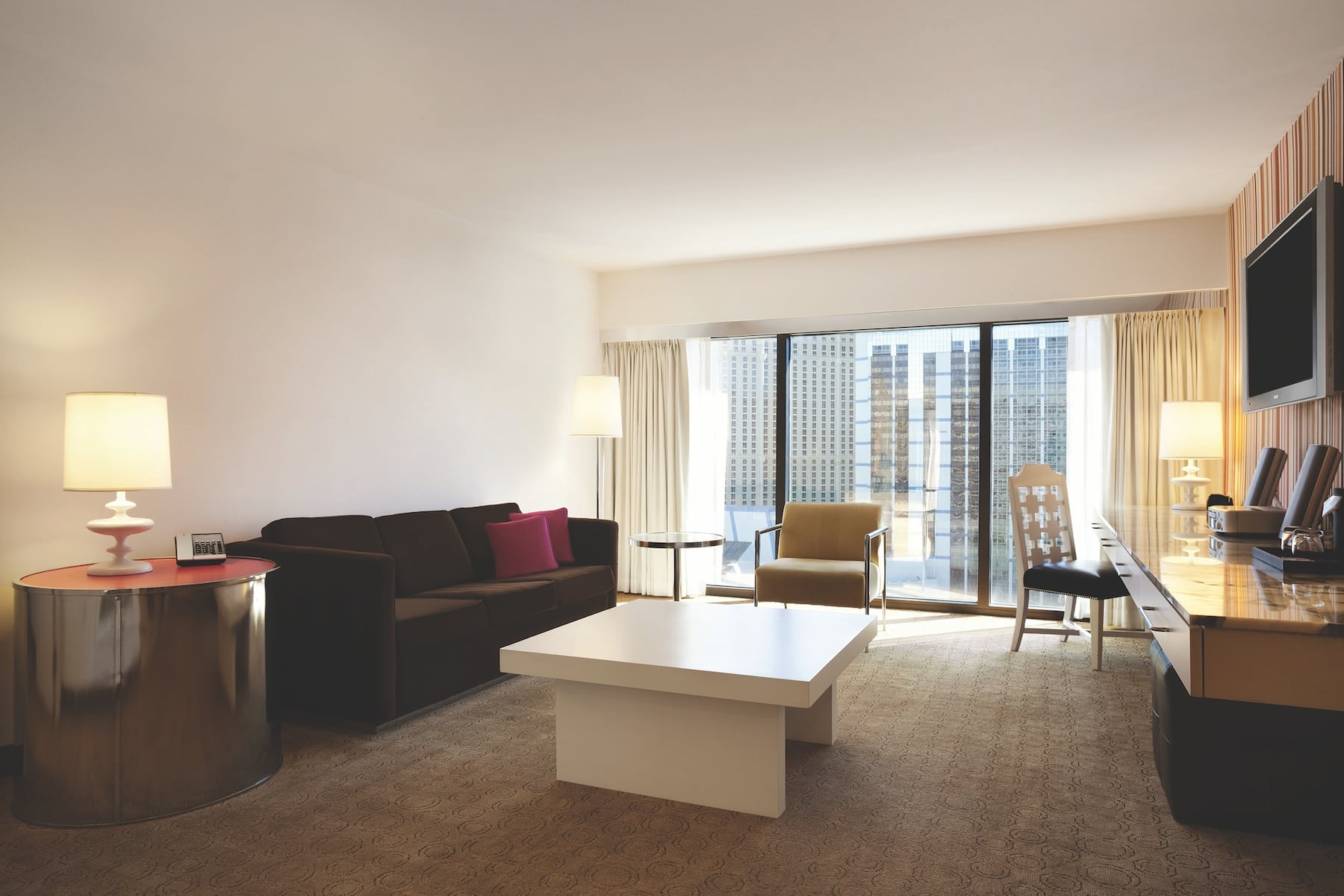 Flamingo Las Vegas, Trademark Collection by Wyndham suite living room in Las Vegas, Nevada