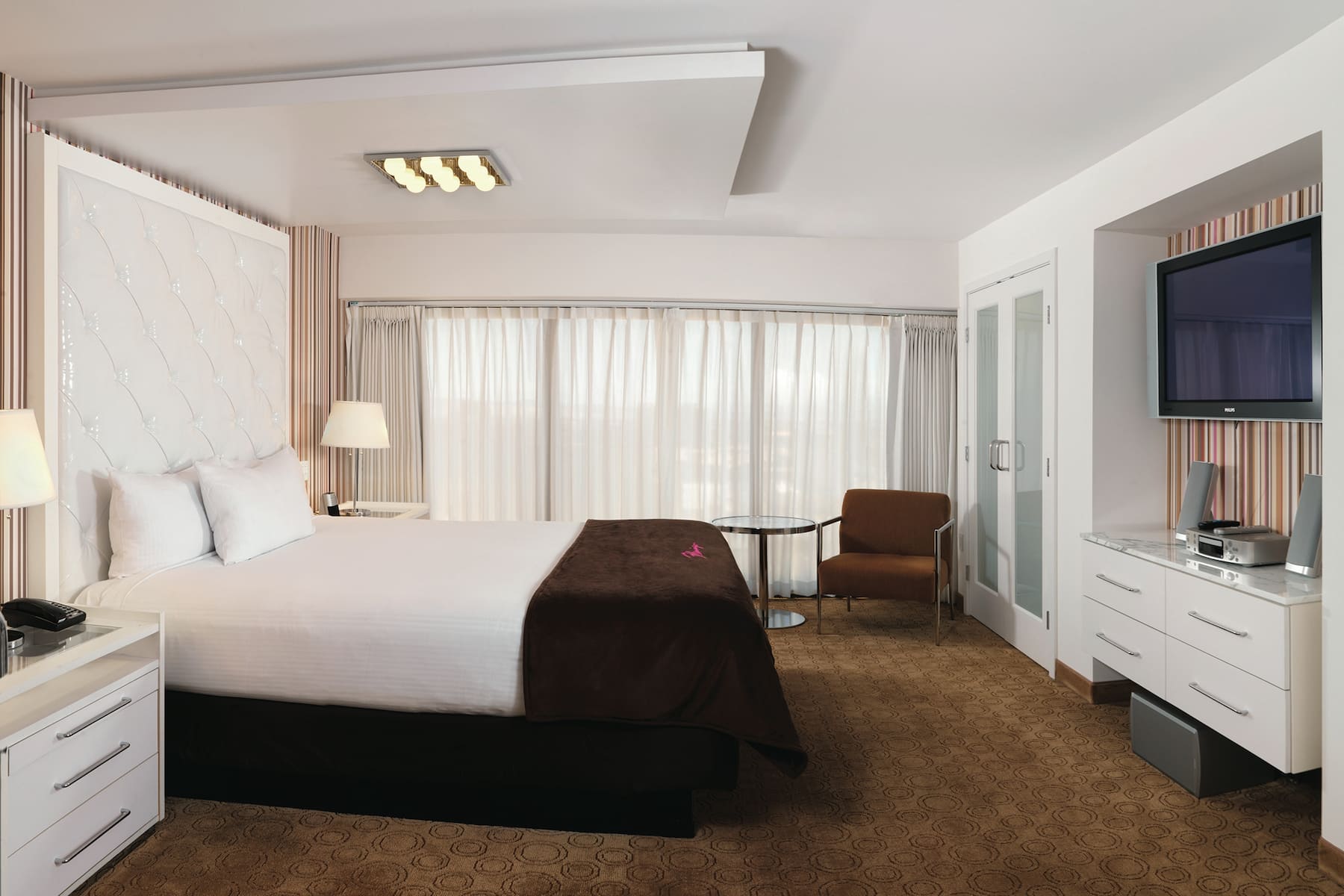 Guest room at the Flamingo Las Vegas, Trademark Collection by Wyndham in Las Vegas, Nevada