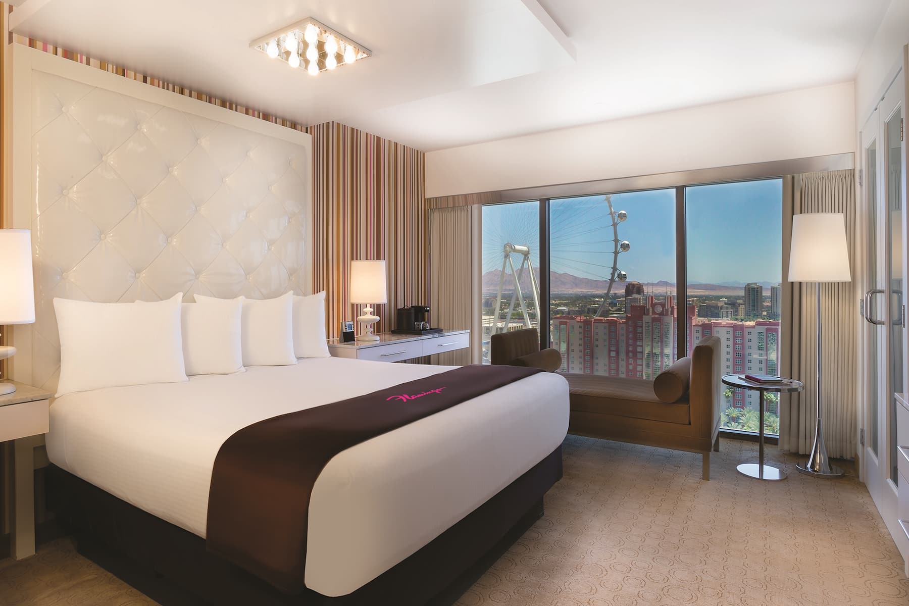 Guest room at the Flamingo Las Vegas, Trademark Collection by Wyndham in Las Vegas, Nevada
