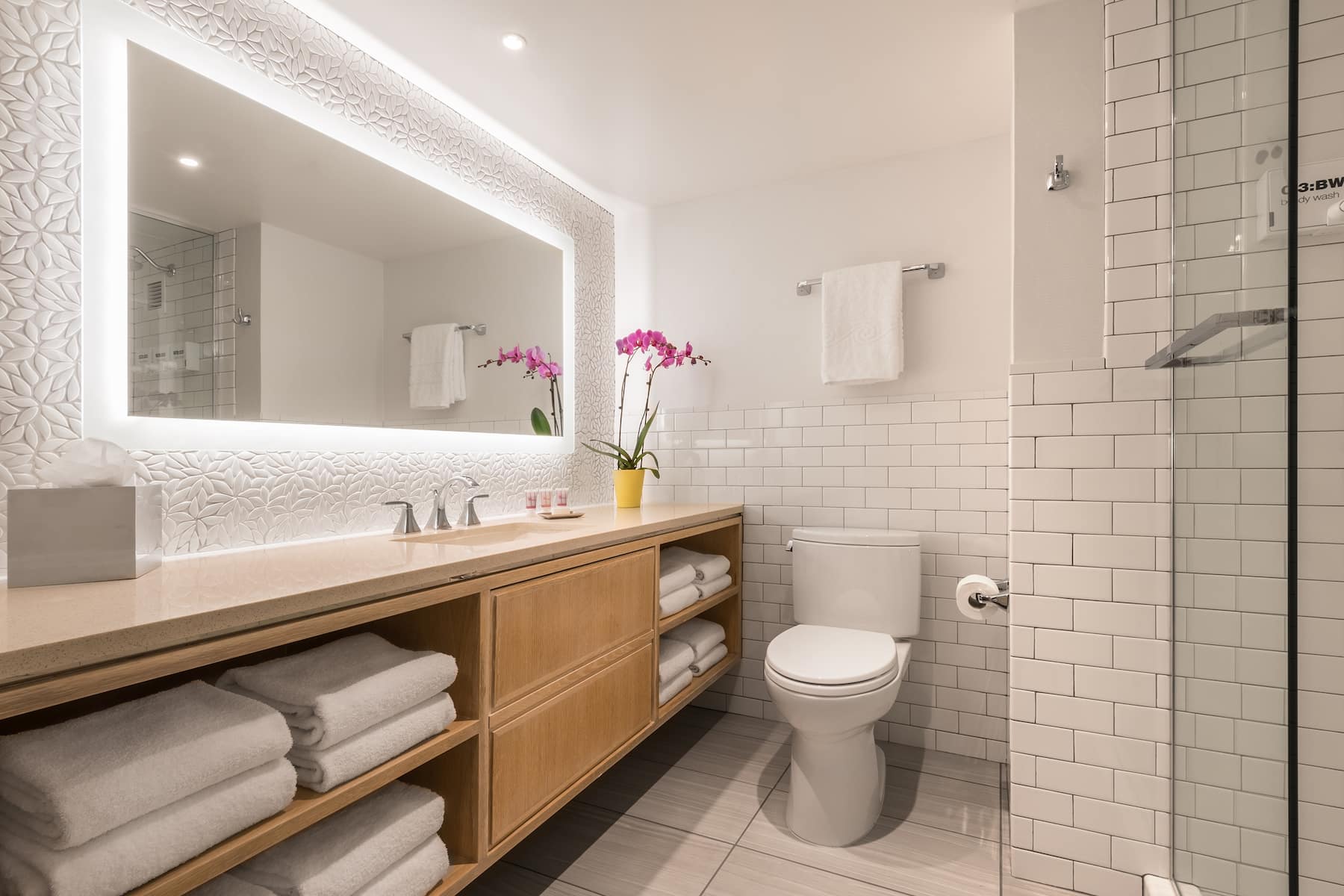 Guest room bath at the Flamingo Las Vegas, Trademark Collection by Wyndham in Las Vegas, Nevada