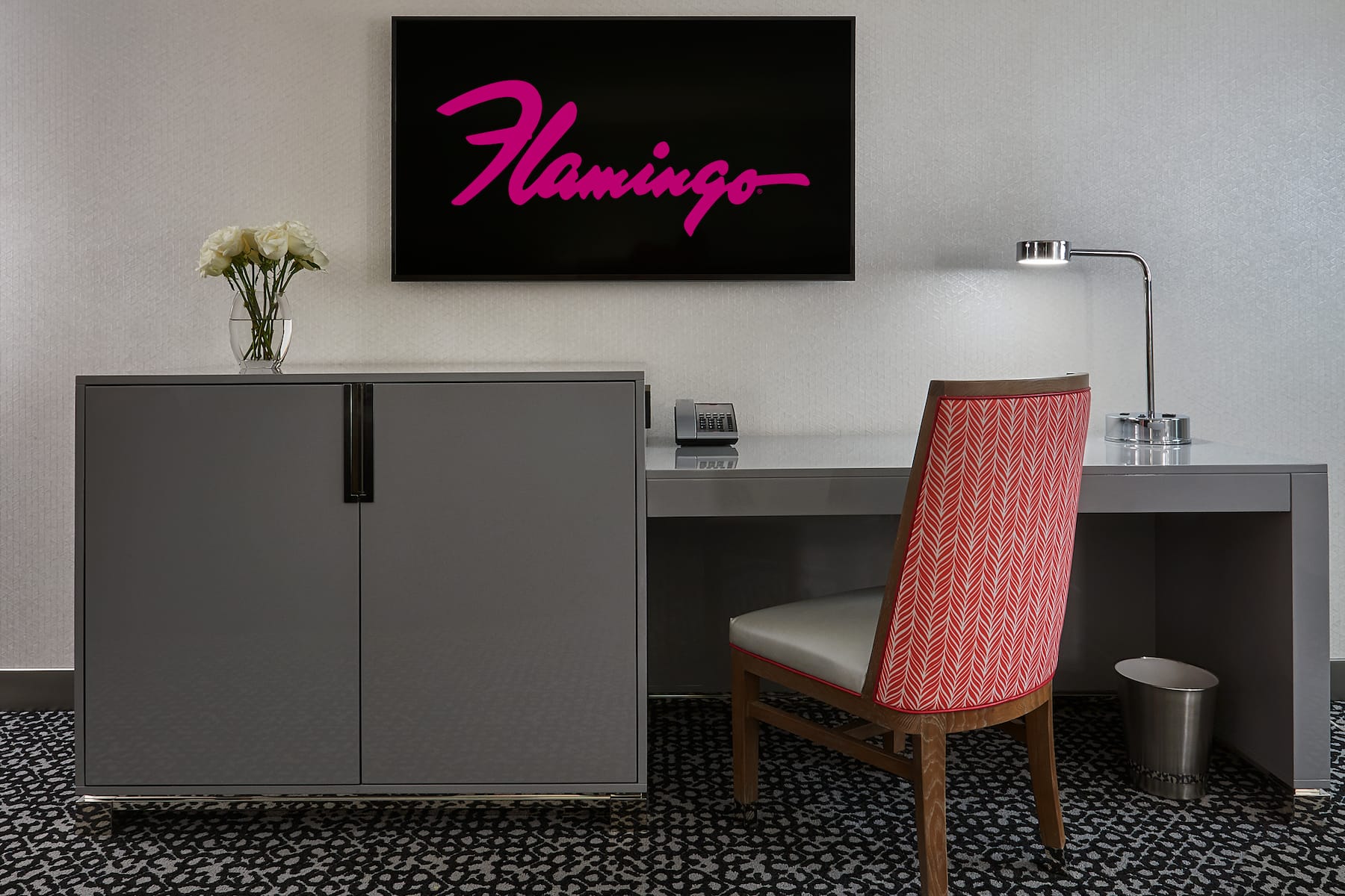 Guest room at the Flamingo Las Vegas, Trademark Collection by Wyndham in Las Vegas, Nevada