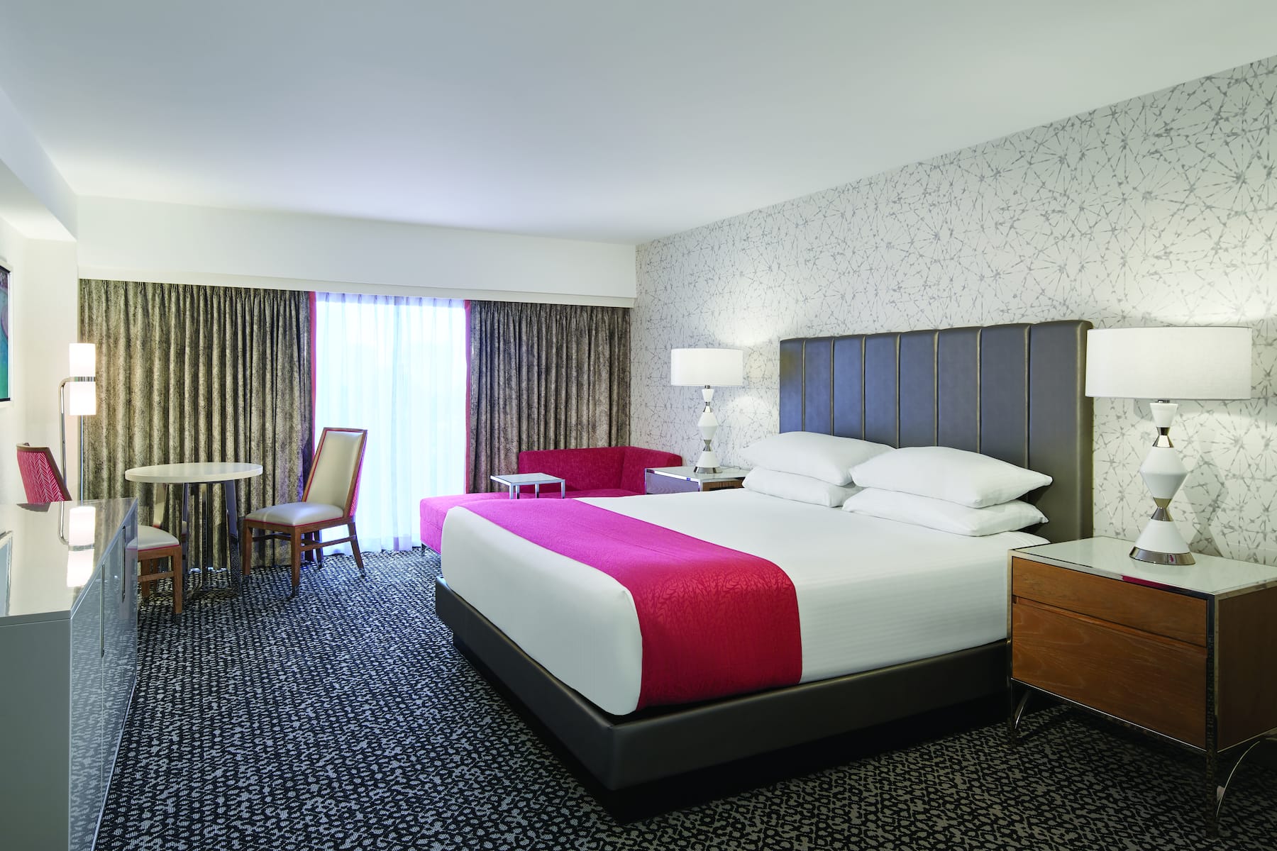 Guest room at the Flamingo Las Vegas, Trademark Collection by Wyndham in Las Vegas, Nevada