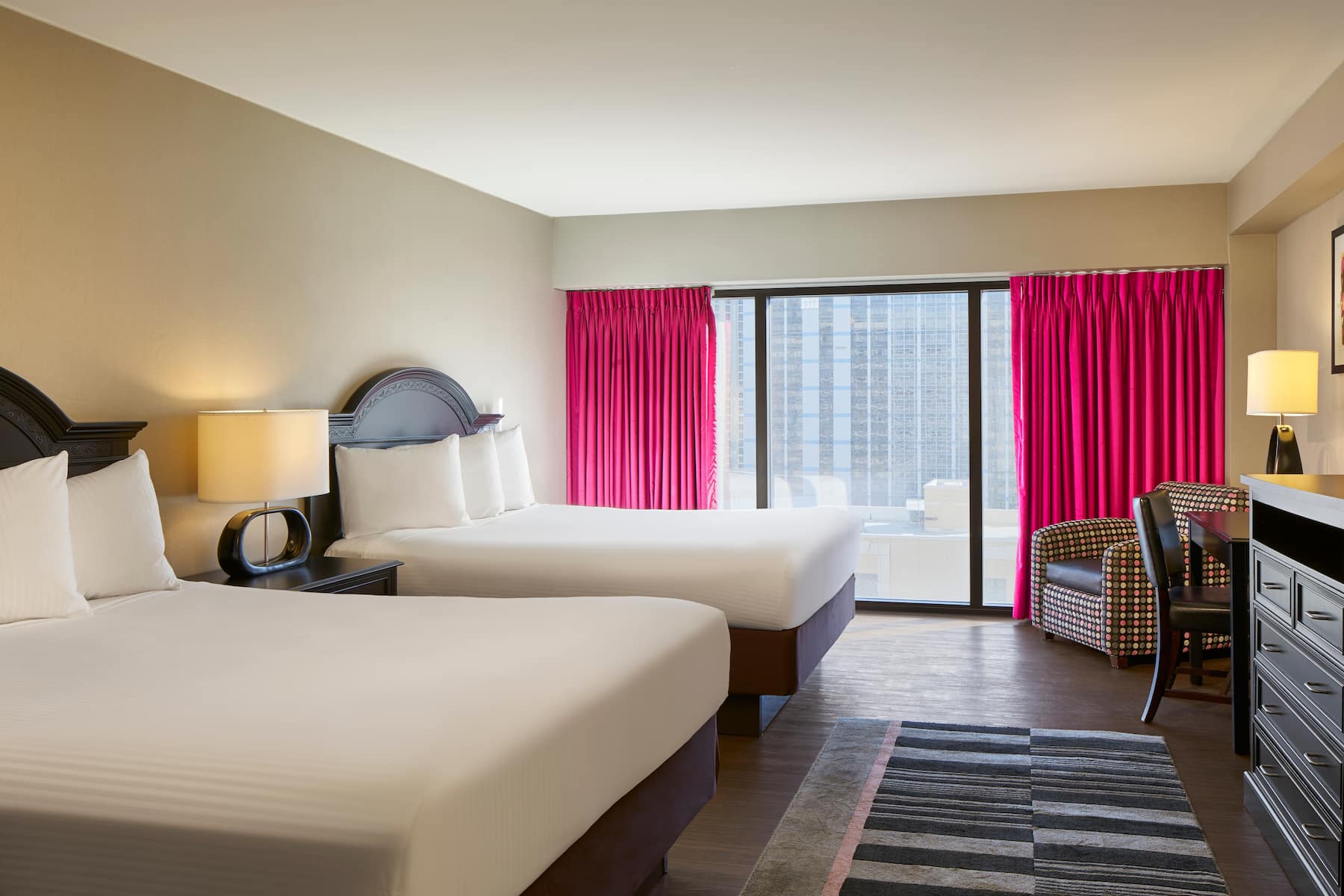 Guest room at the Flamingo Las Vegas, Trademark Collection by Wyndham in Las Vegas, Nevada