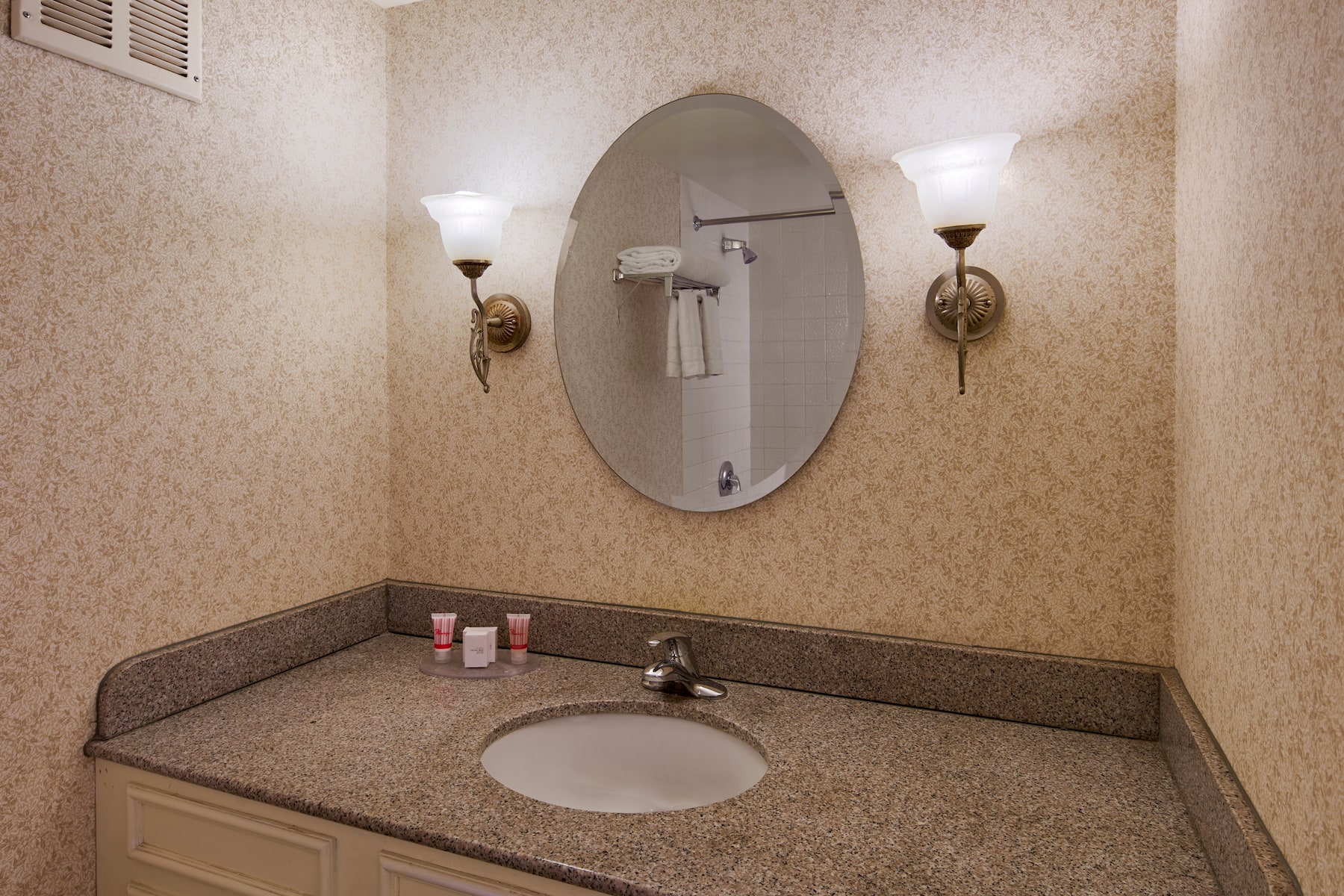 Guest room bath at the Flamingo Las Vegas, Trademark Collection by Wyndham in Las Vegas, Nevada