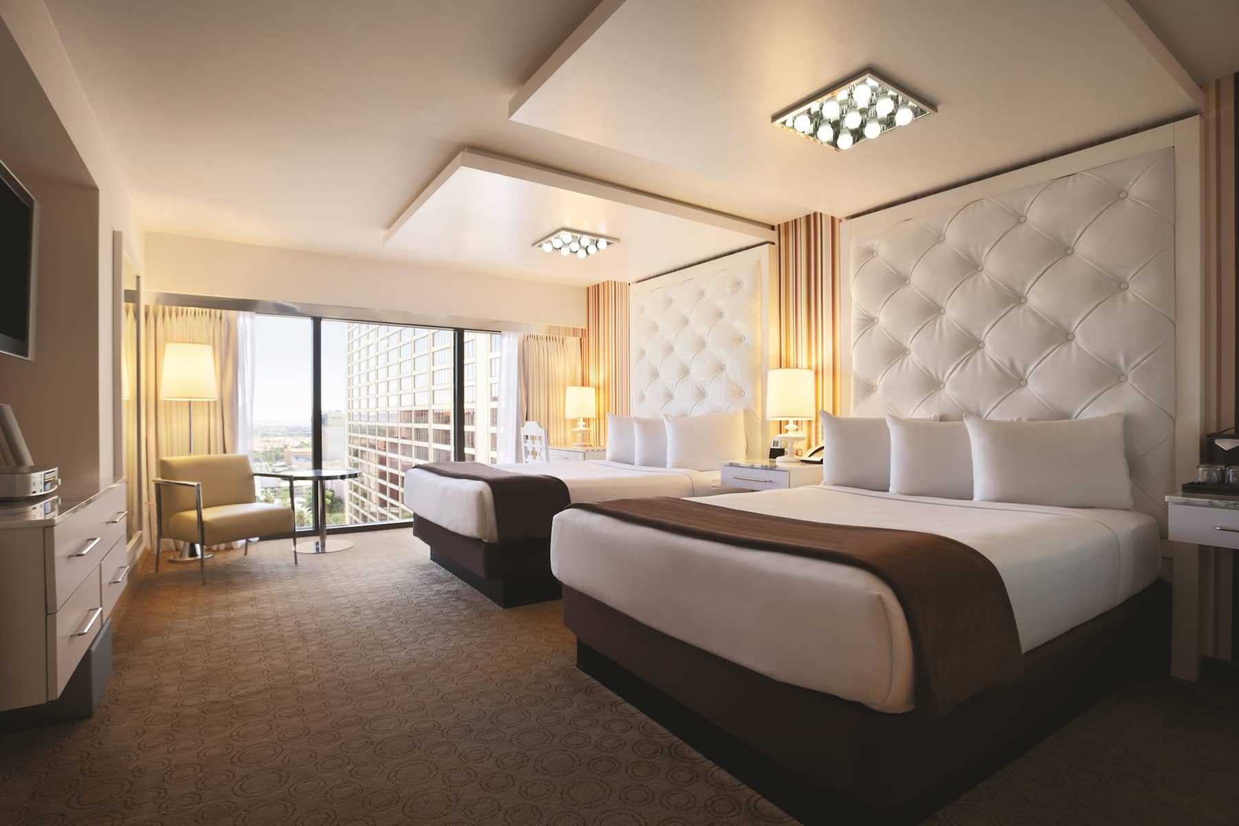 Guest room at the Flamingo Las Vegas, Trademark Collection by Wyndham in Las Vegas, Nevada