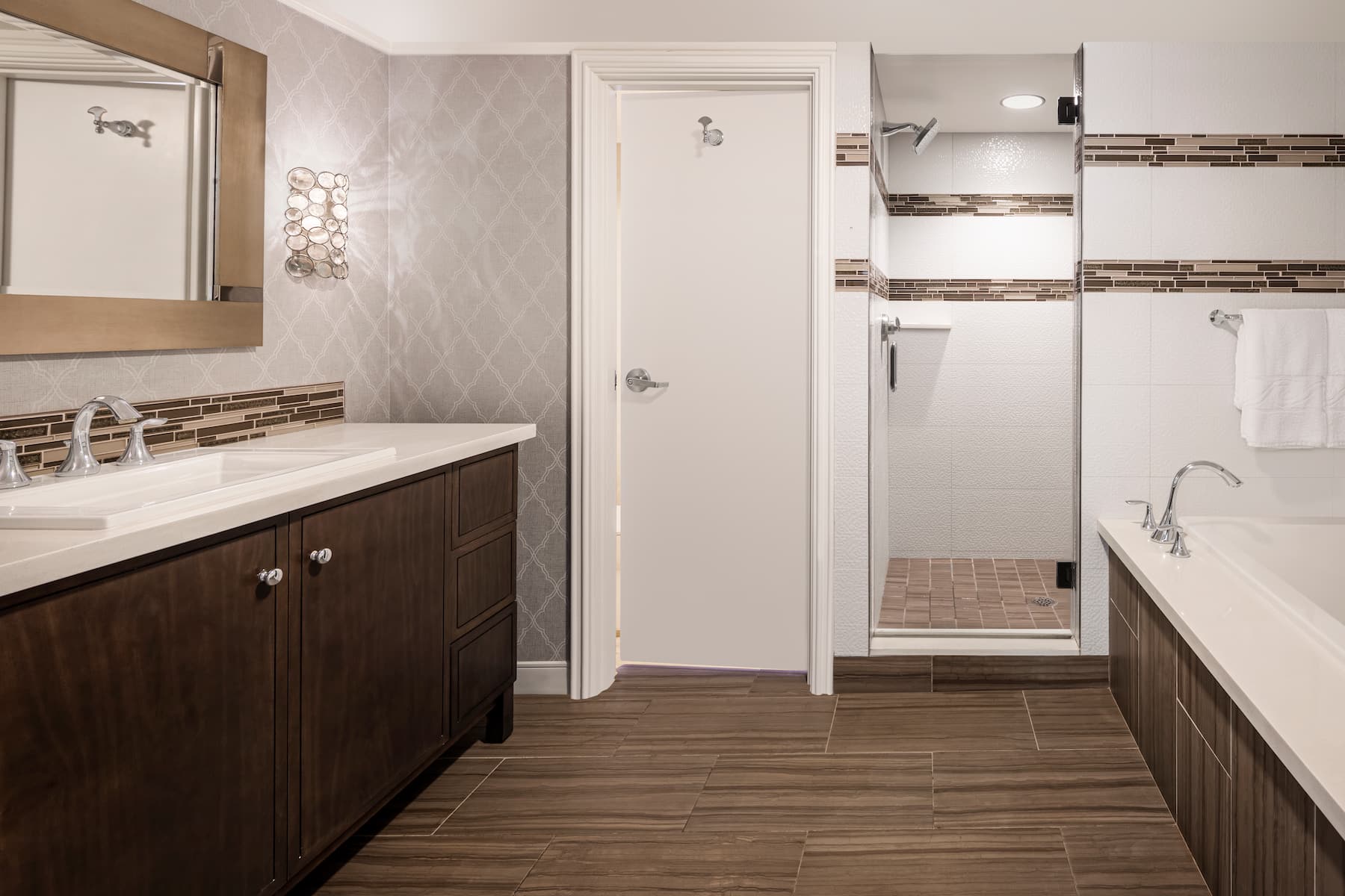 Guest room bath at the Flamingo Las Vegas, Trademark Collection by Wyndham in Las Vegas, Nevada