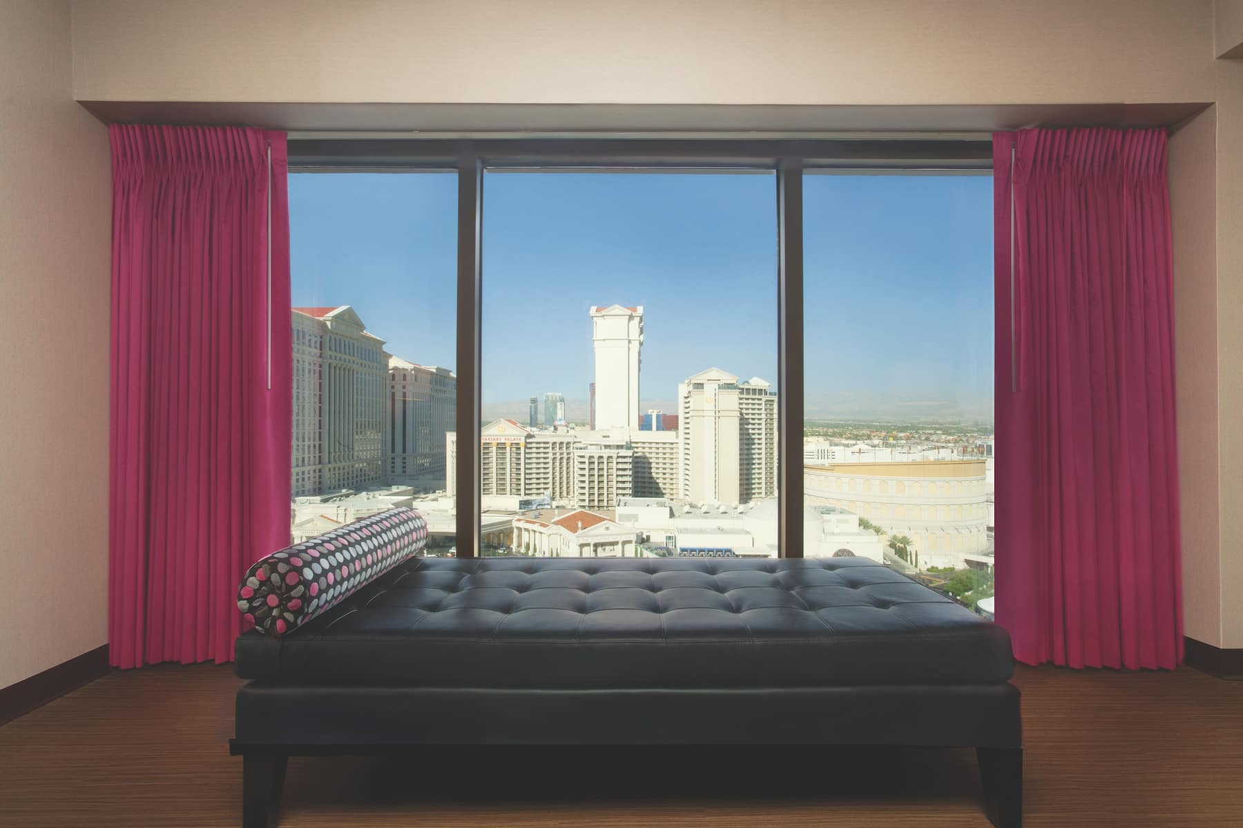 Guest room at the Flamingo Las Vegas, Trademark Collection by Wyndham in Las Vegas, Nevada