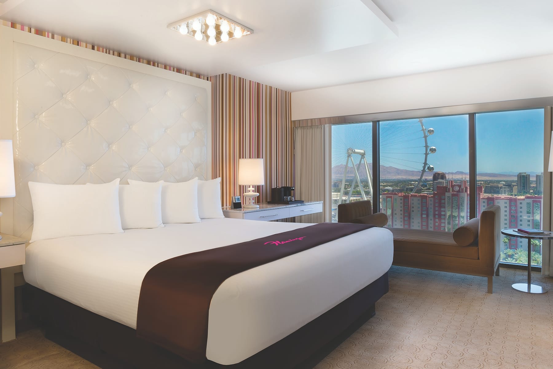 Guest room at the Flamingo Las Vegas, Trademark Collection by Wyndham in Las Vegas, Nevada