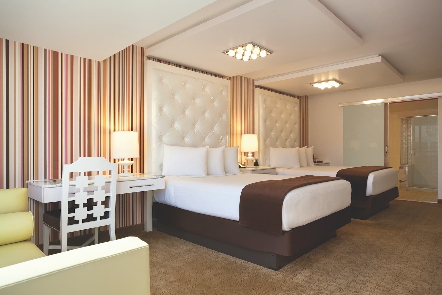 Guest room at the Flamingo Las Vegas, Trademark Collection by Wyndham in Las Vegas, Nevada