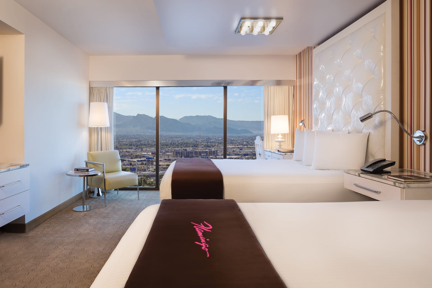 Guest room at the Flamingo Las Vegas, Trademark Collection by Wyndham in Las Vegas, Nevada