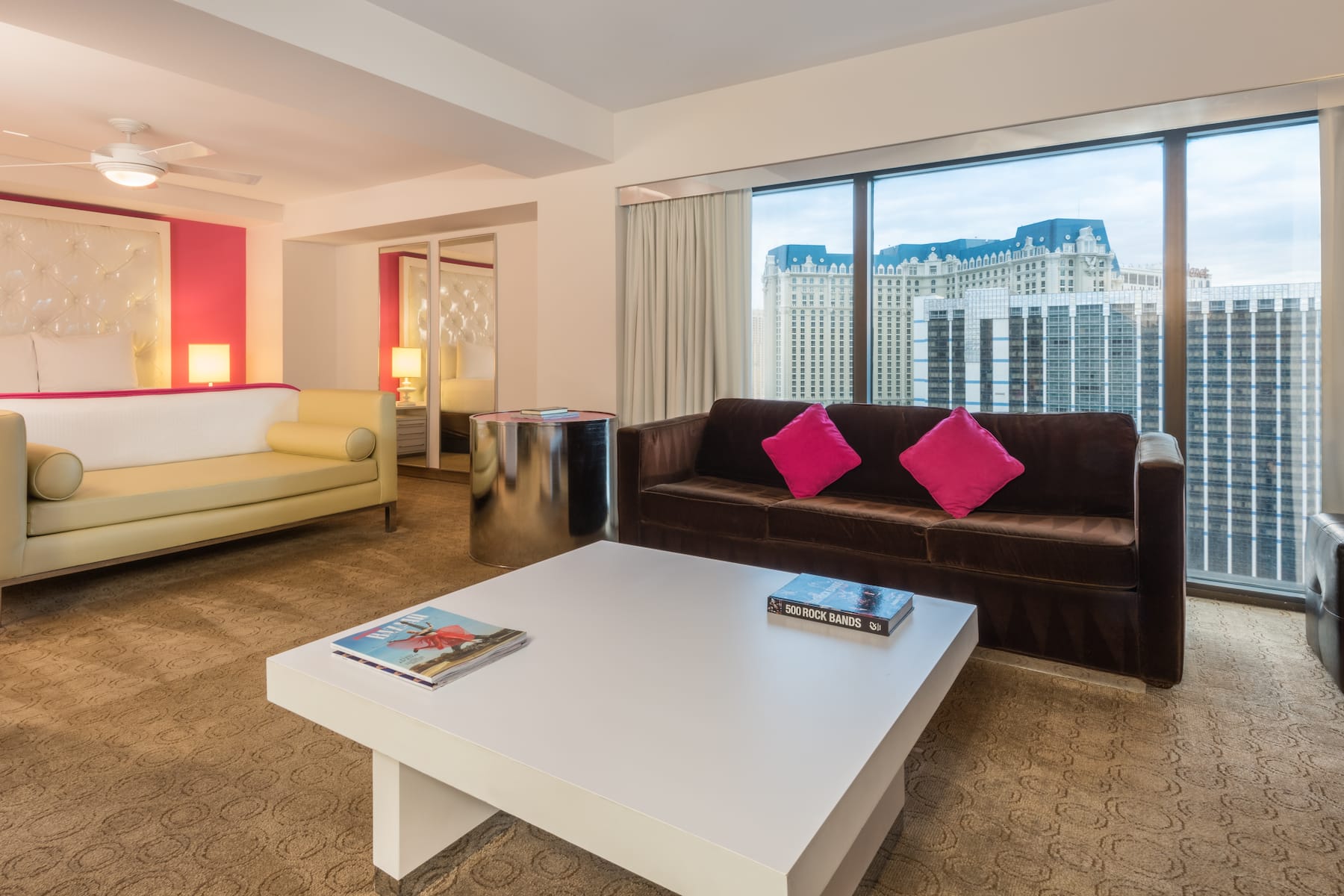 Guest room at the Flamingo Las Vegas, Trademark Collection by Wyndham in Las Vegas, Nevada