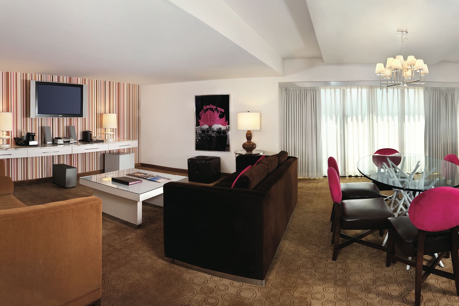 Guest room at the Flamingo Las Vegas, Trademark Collection by Wyndham in Las Vegas, Nevada