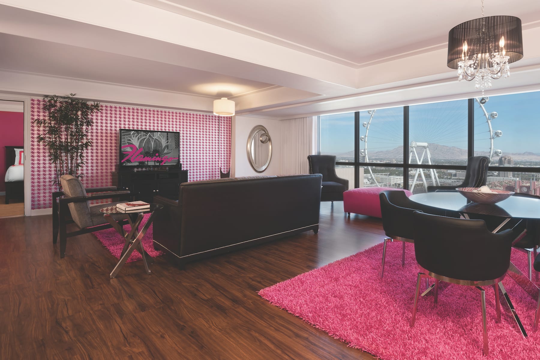 Flamingo Las Vegas, Trademark Collection by Wyndham suite living room in Las Vegas, Nevada