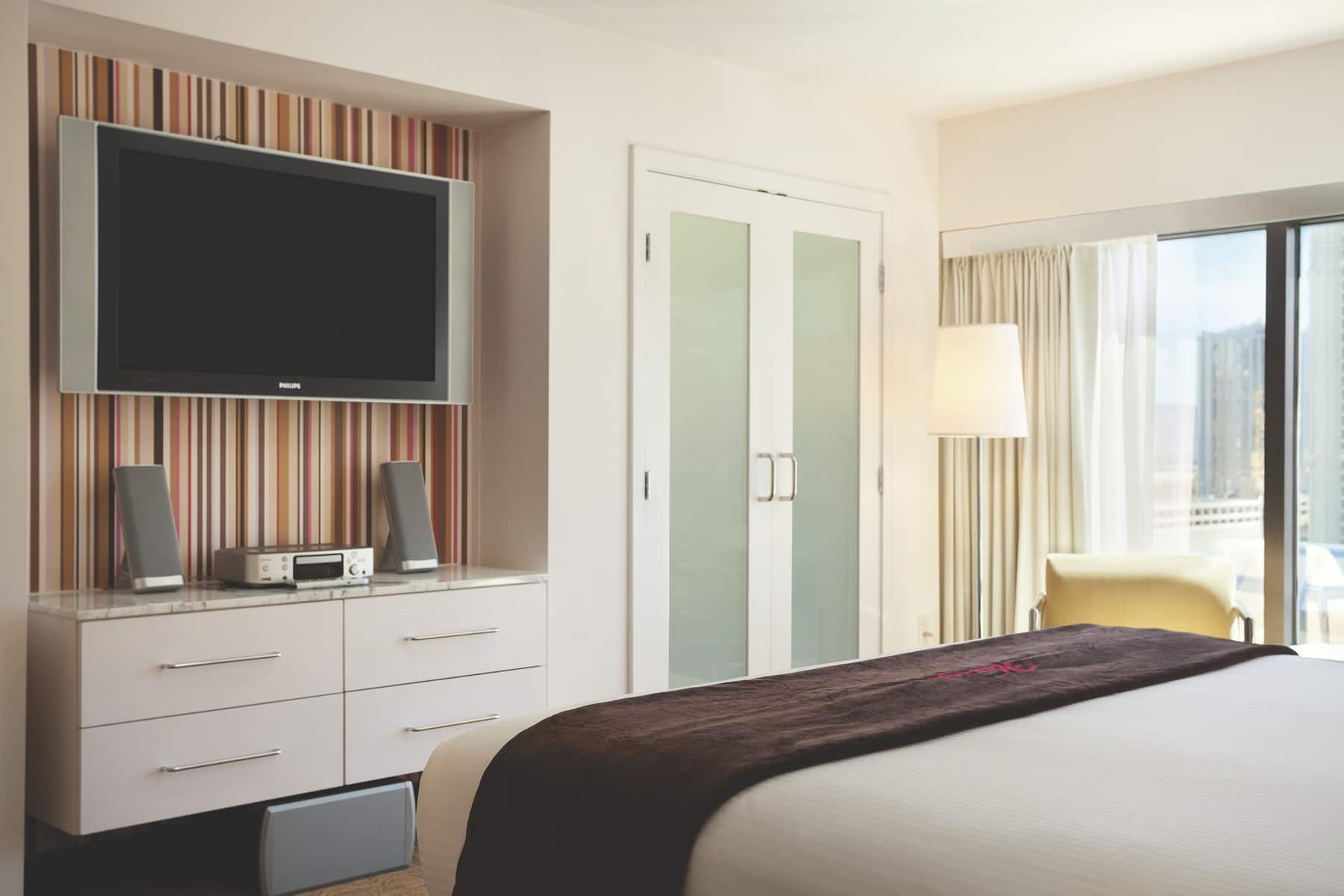 Guest room at the Flamingo Las Vegas, Trademark Collection by Wyndham in Las Vegas, Nevada