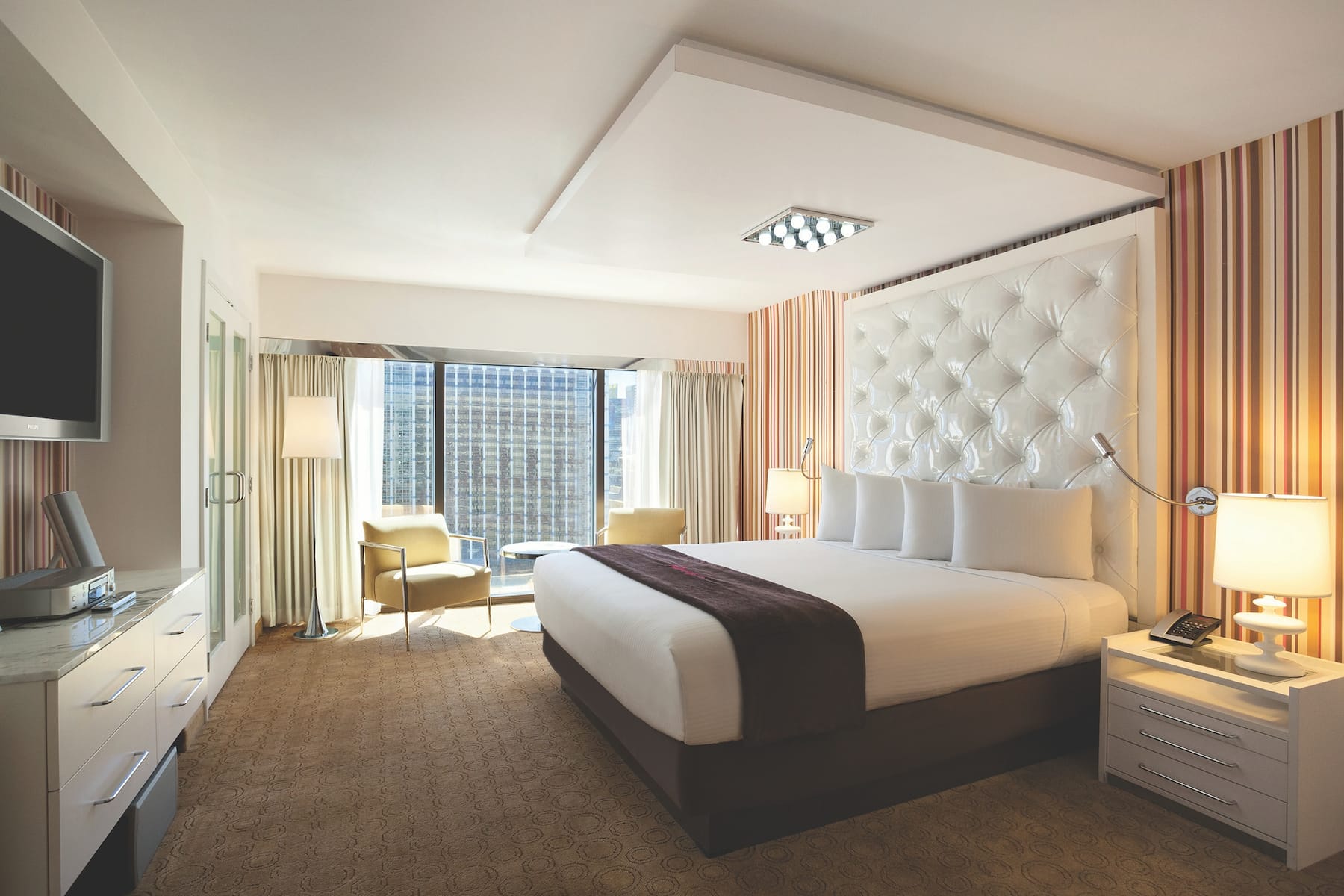 Guest room at the Flamingo Las Vegas, Trademark Collection by Wyndham in Las Vegas, Nevada