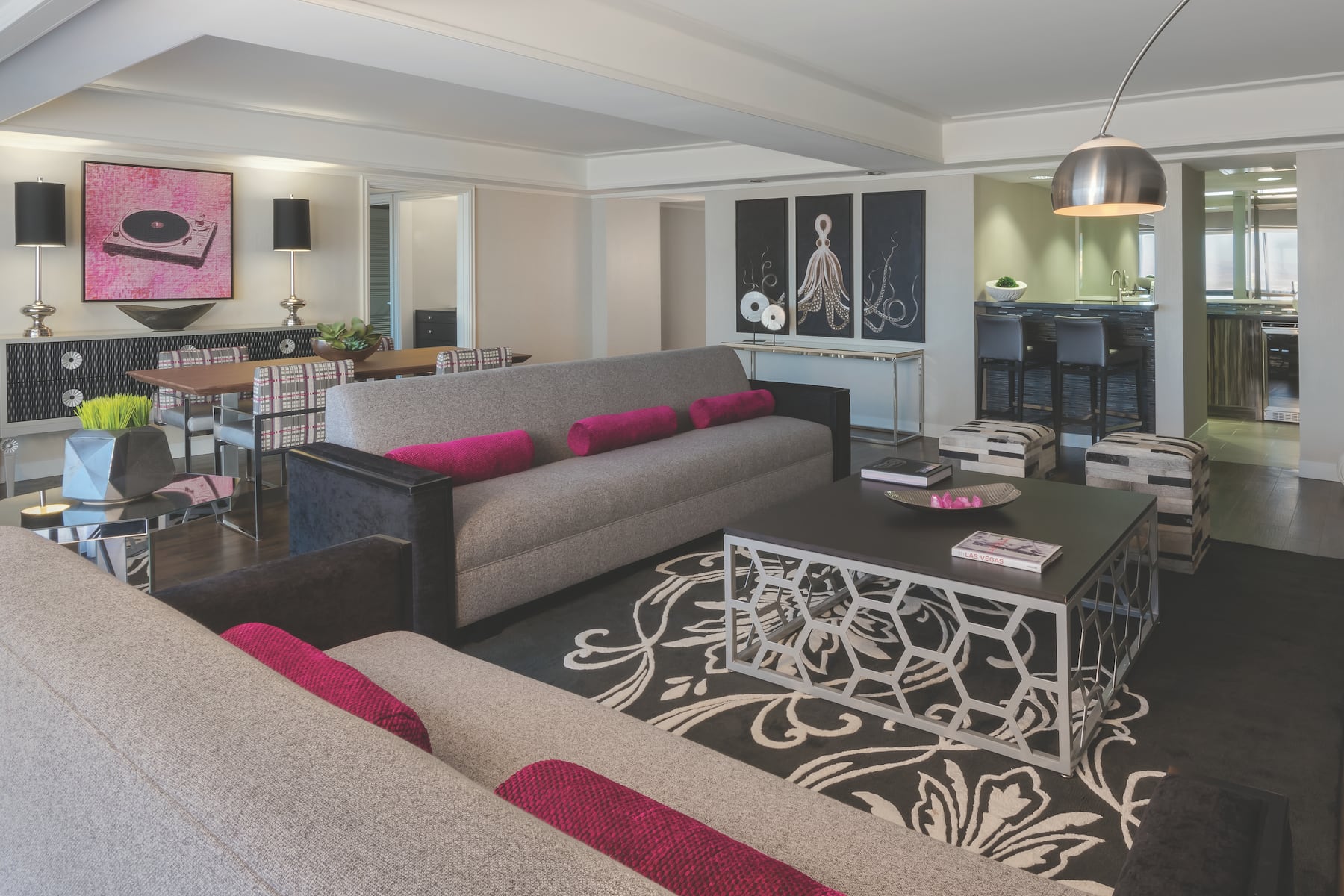 Flamingo Las Vegas, Trademark Collection by Wyndham suite living room in Las Vegas, Nevada