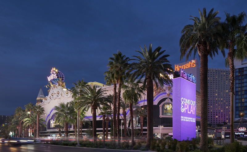 Exterior of Harrah's Las Vegas, Trademark Collection by Wyndham hotel in Las Vegas, Nevada