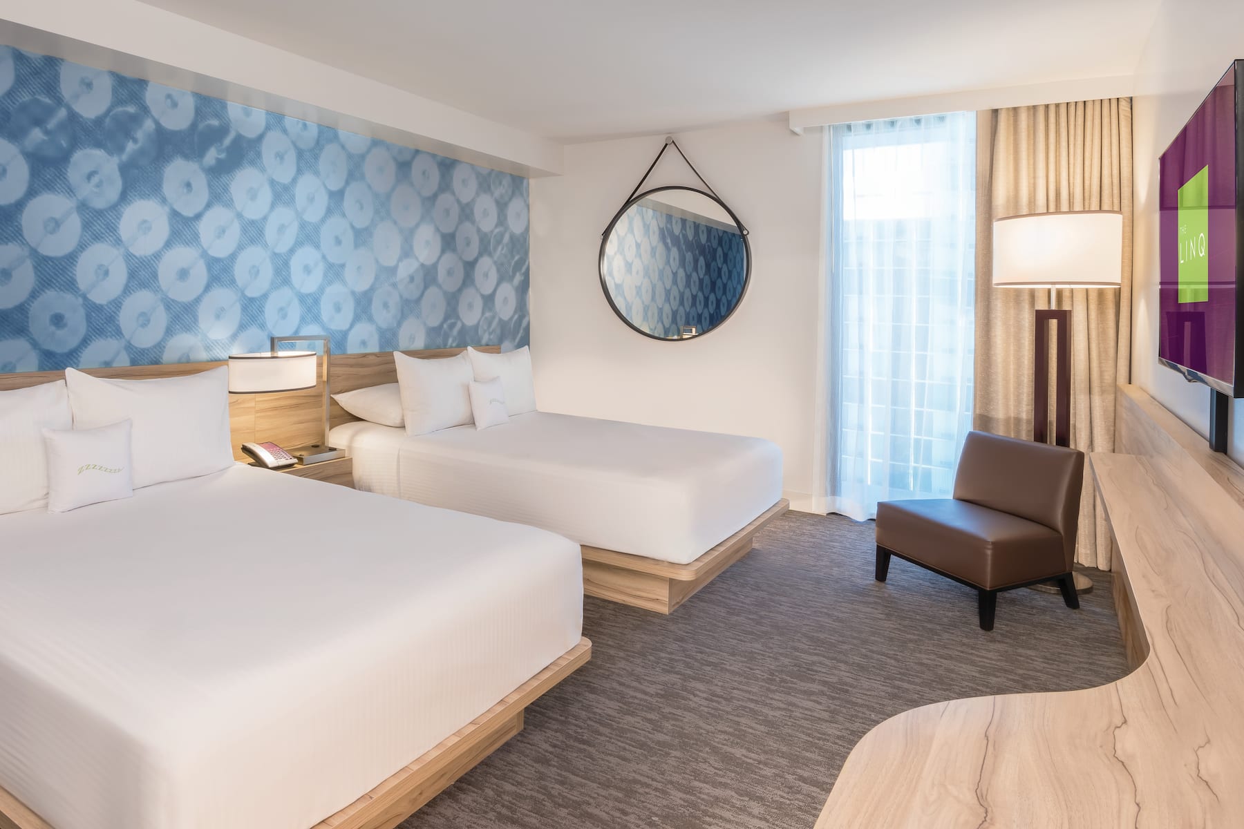 Guest room at the The LINQ Hotel + Experience, Trademark Collection by Wyndham in Las Vegas, Nevada