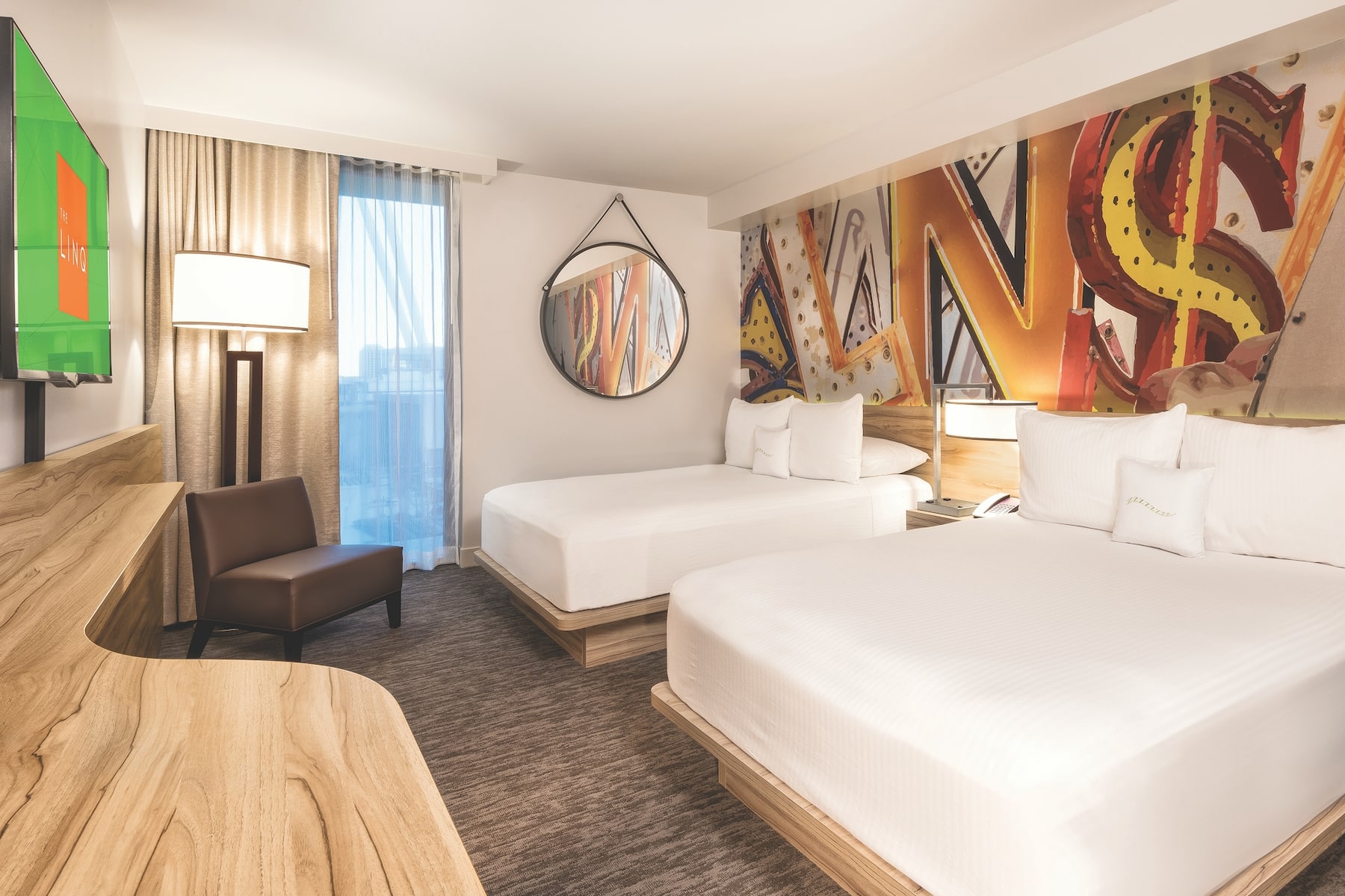Guest room at the The LINQ Hotel + Experience, Trademark Collection by Wyndham in Las Vegas, Nevada