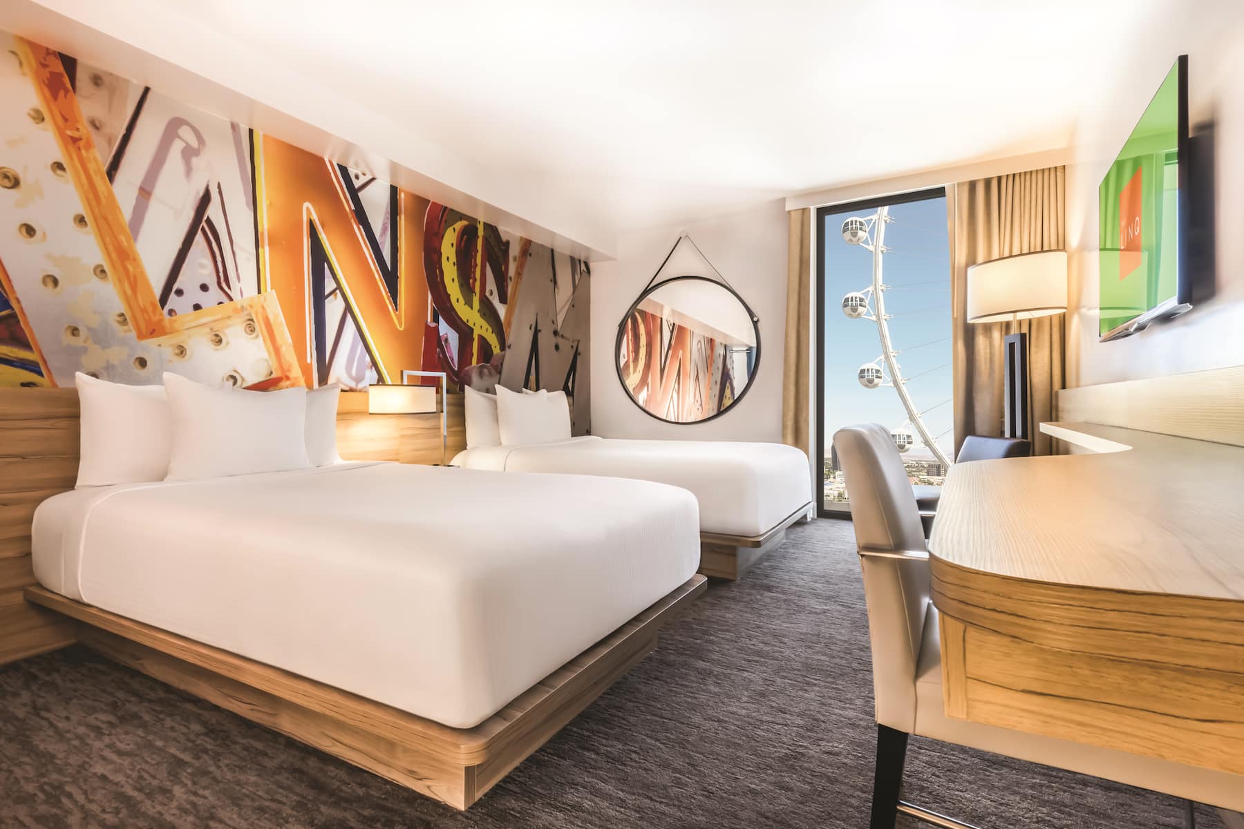 Guest room at the The LINQ Hotel + Experience, Trademark Collection by Wyndham in Las Vegas, Nevada