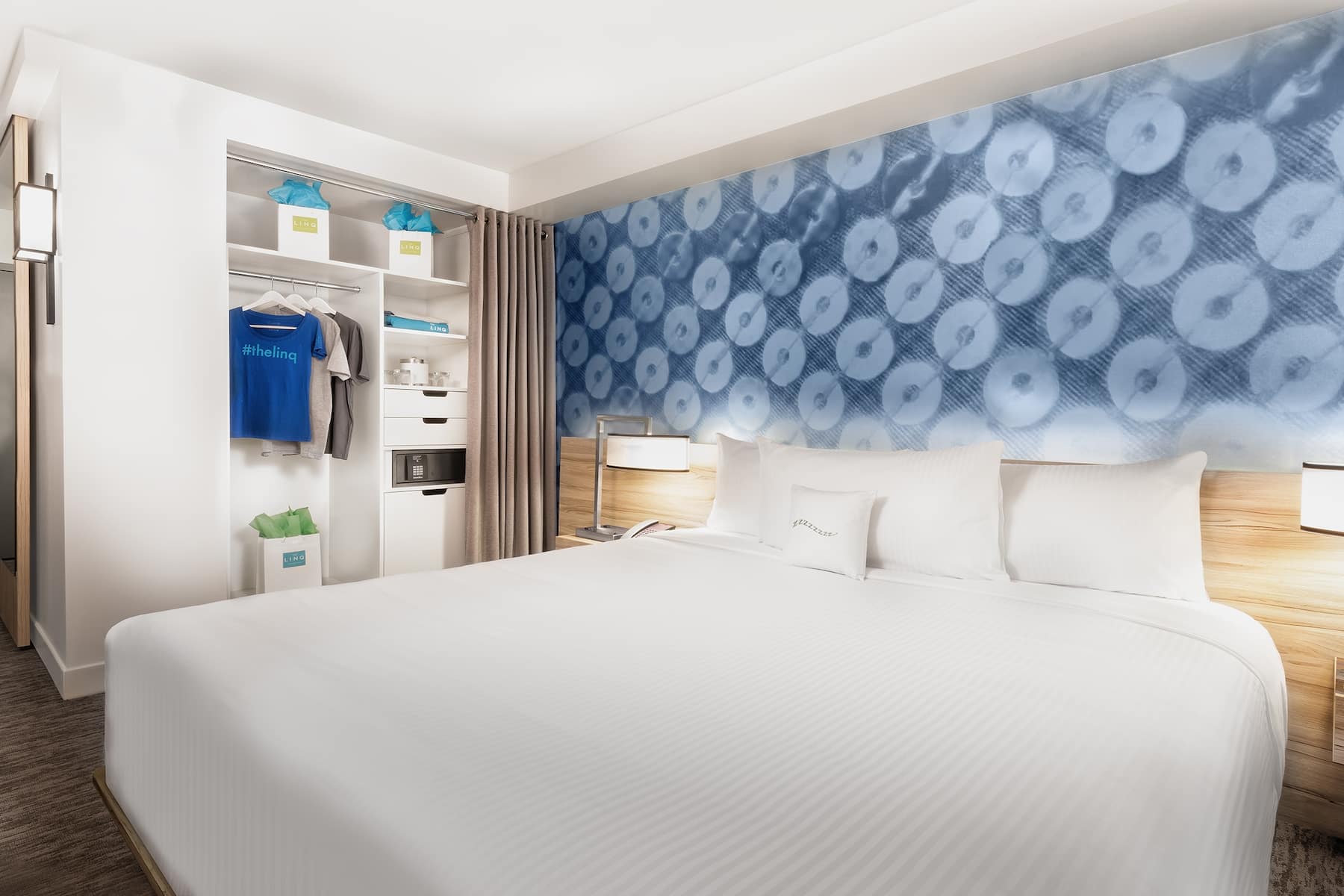 Guest room at the The LINQ Hotel + Experience, Trademark Collection by Wyndham in Las Vegas, Nevada