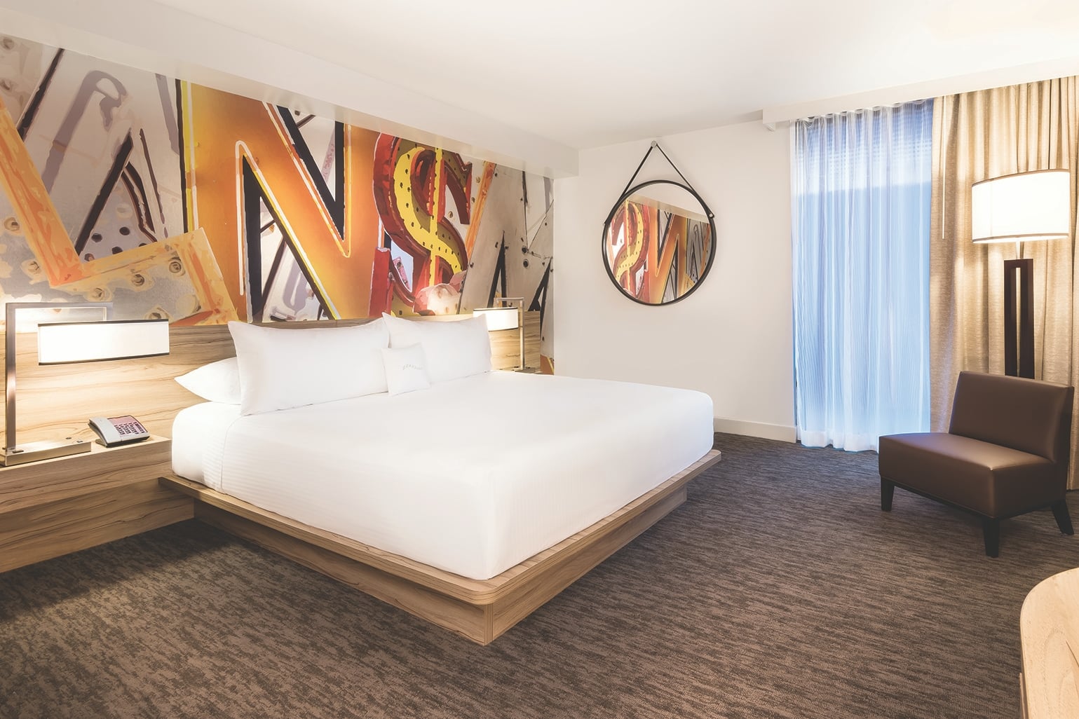 Guest room at the The LINQ Hotel + Experience, Trademark Collection by Wyndham in Las Vegas, Nevada