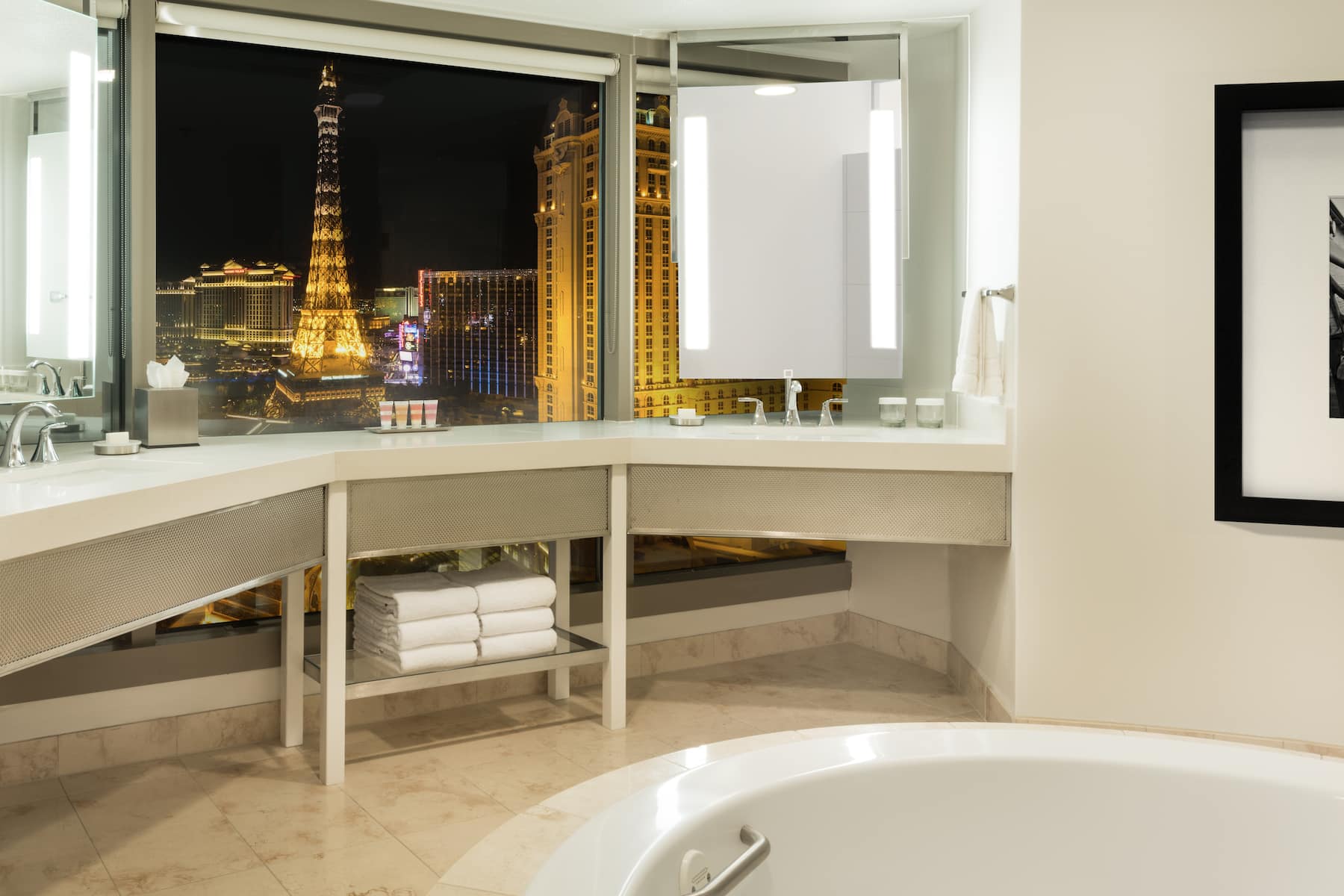 Guest room bath at the Planet Hollywood Resort & Casino, Trademark Collection in Las Vegas, Nevada
