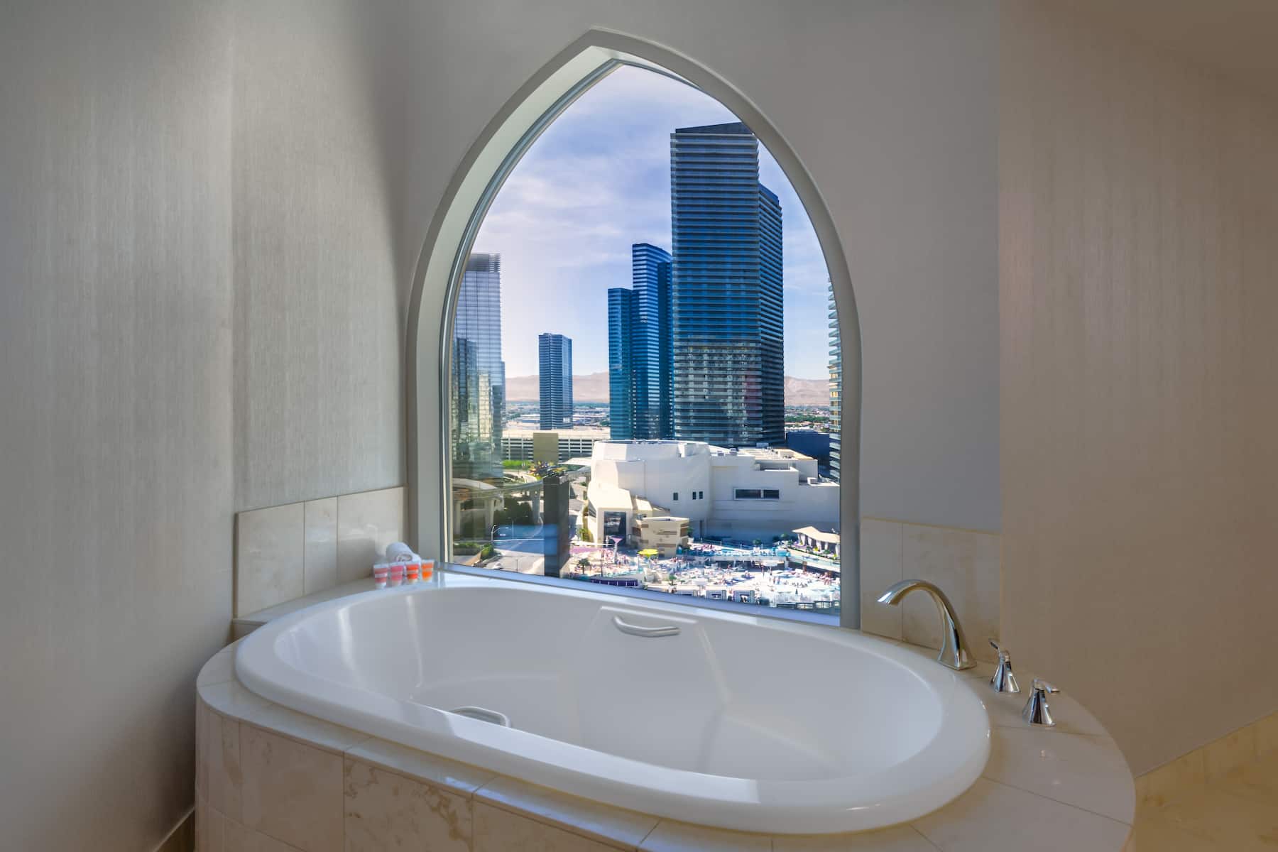 Guest room bath at the Planet Hollywood Resort & Casino, Trademark Collection in Las Vegas, Nevada