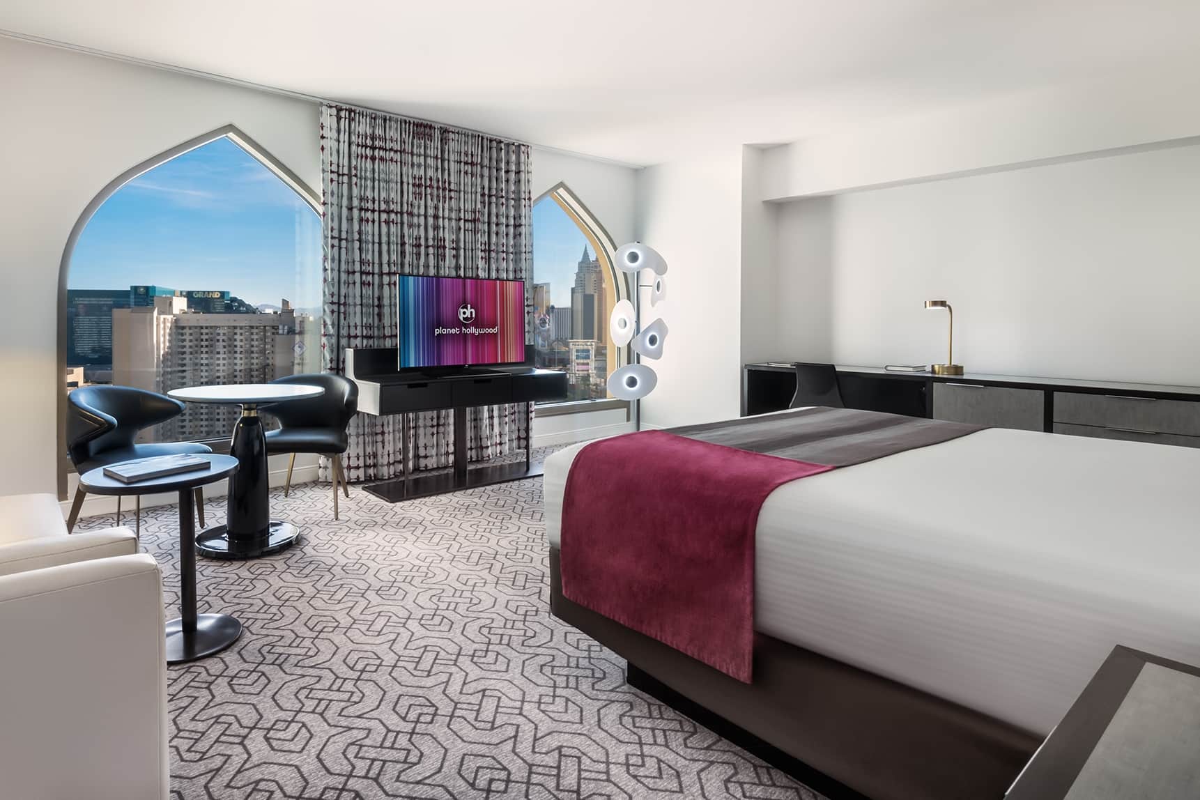 Guest room at the Planet Hollywood Resort & Casino, Trademark Collection in Las Vegas, Nevada