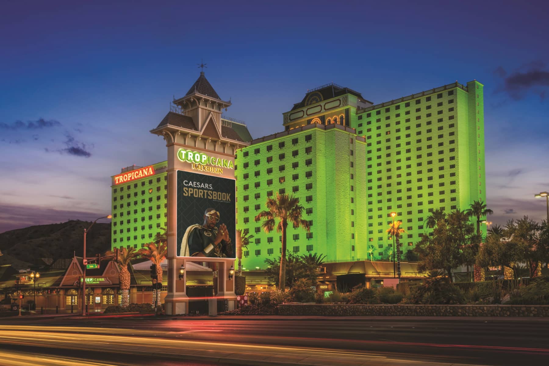 Front Exterior Image of Tropicana Laughlin, Trademark Collection by Wyndham hotel in Laughlin, Nevada