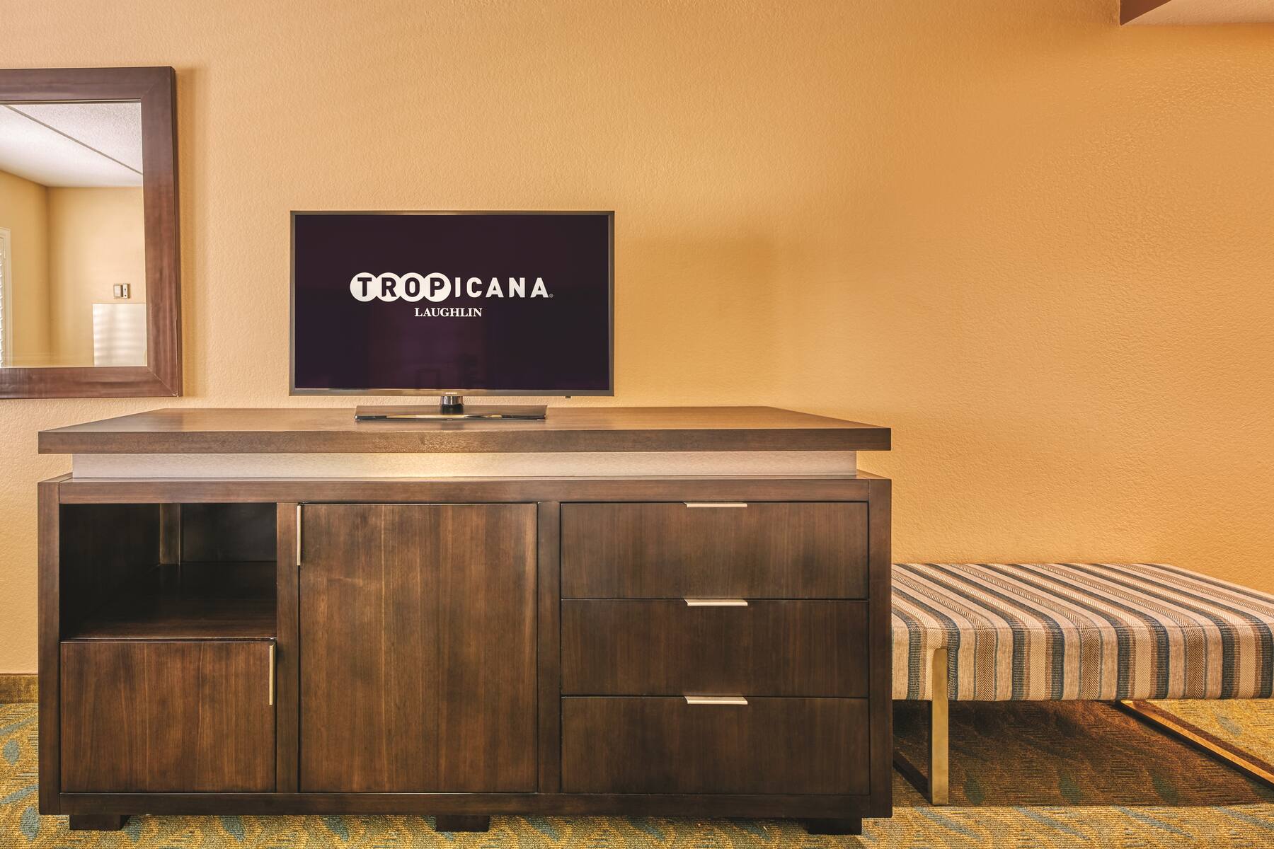 Guest room at the Tropicana Laughlin, Trademark Collection by Wyndham in Laughlin, Nevada