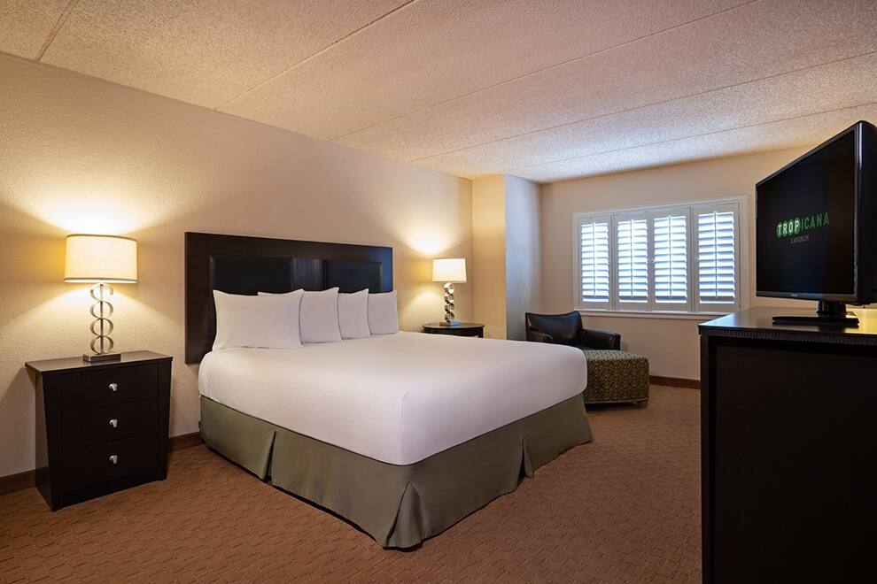 Guest room at the Tropicana Laughlin, Trademark Collection by Wyndham in Laughlin, Nevada