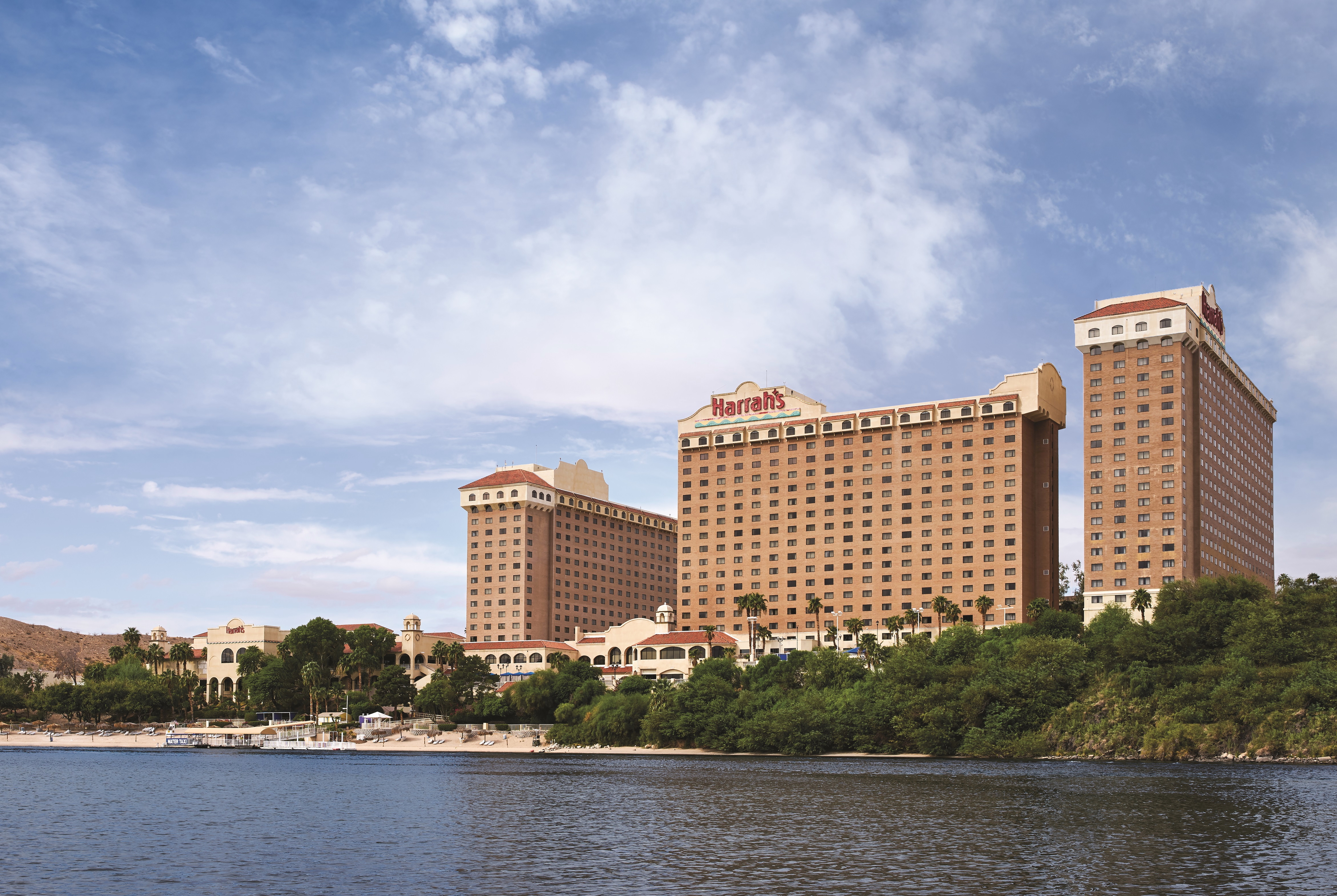 Exterior of Harrahs Laughlin Beach Resort & Casino Trademark Collection hotel in Laughlin, Nevada