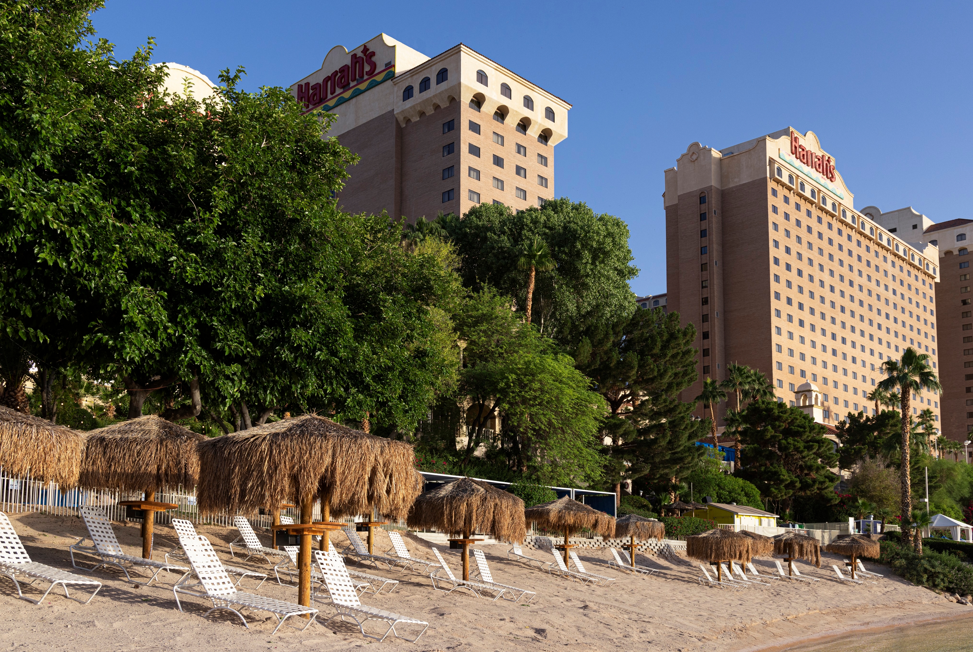 Exterior of Harrahs Laughlin Beach Resort & Casino Trademark Collection hotel in Laughlin, Nevada