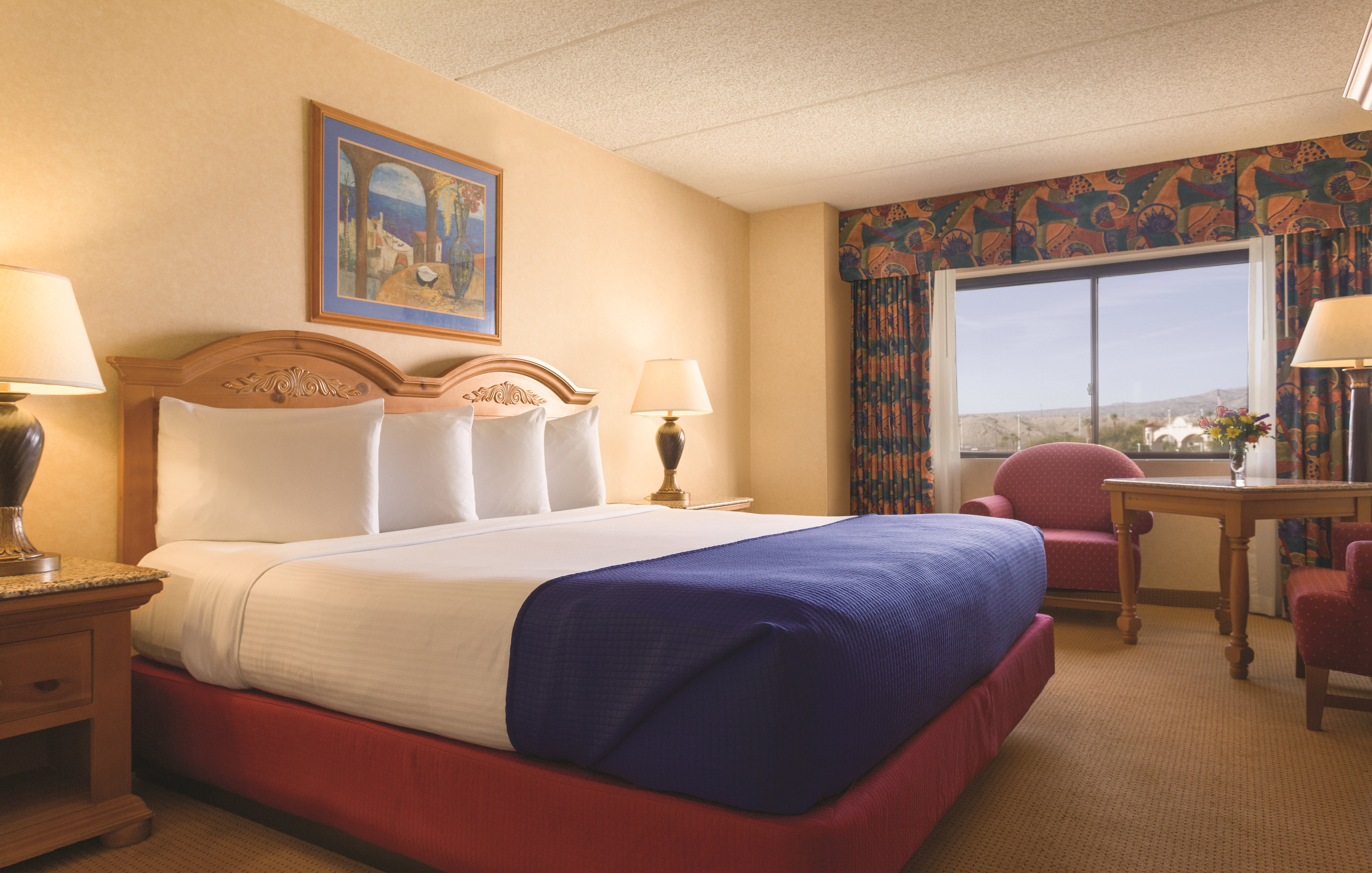 Guest room at the Harrahs Laughlin Beach Resort & Casino Trademark Collection in Laughlin, Nevada