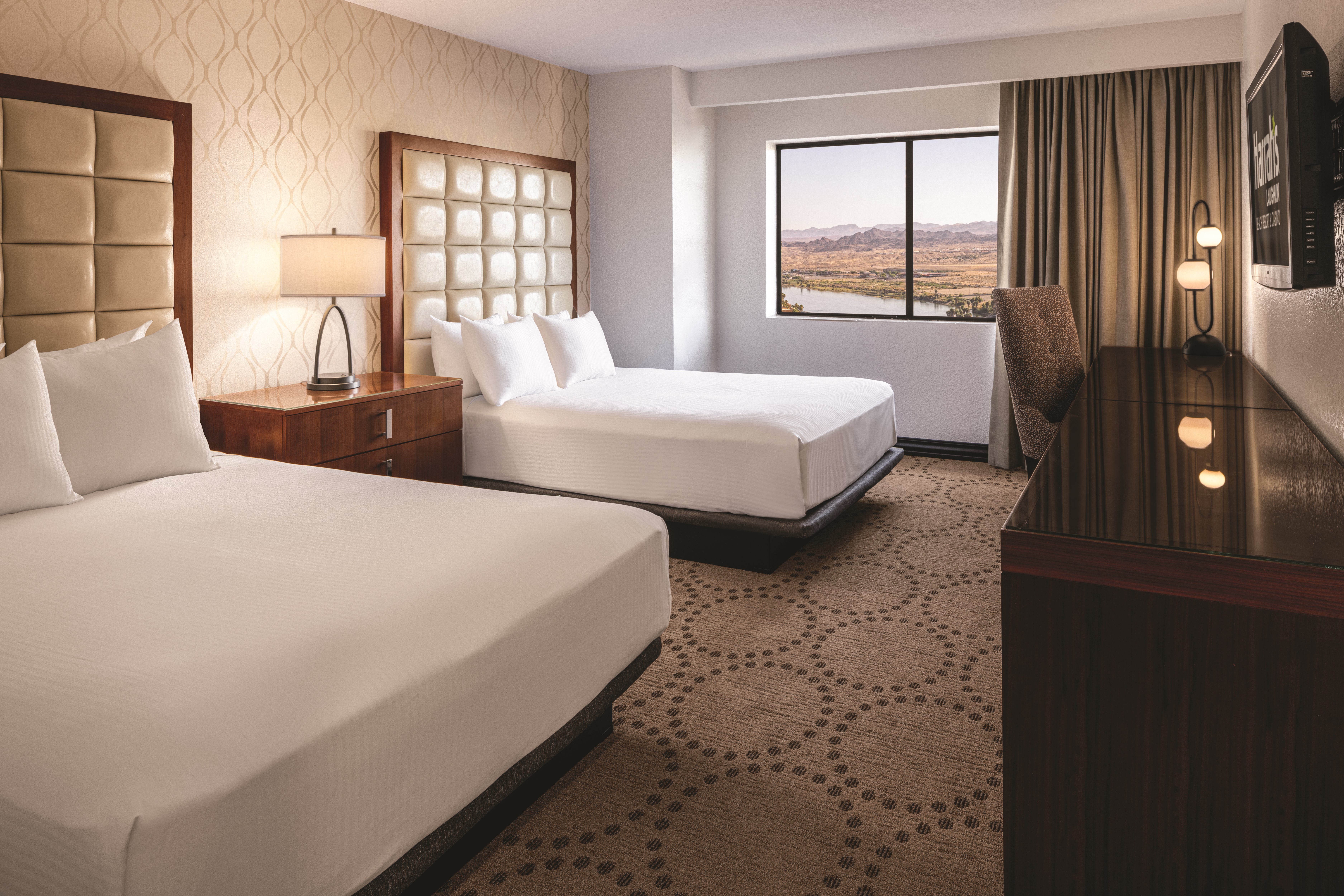 Guest room at the Harrahs Laughlin Beach Resort & Casino Trademark Collection in Laughlin, Nevada