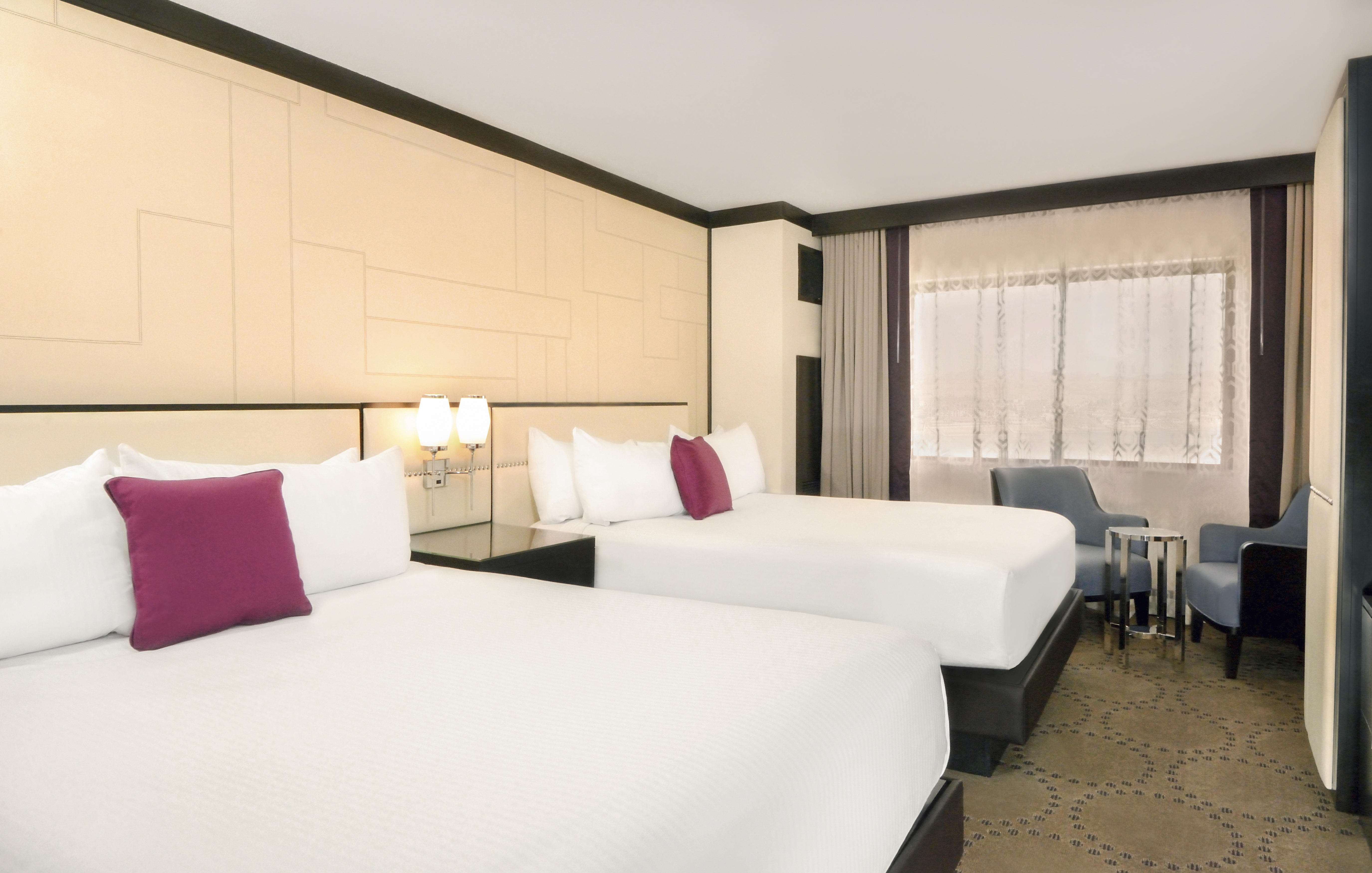 Guest room at the Harrahs Laughlin Beach Resort & Casino Trademark Collection in Laughlin, Nevada