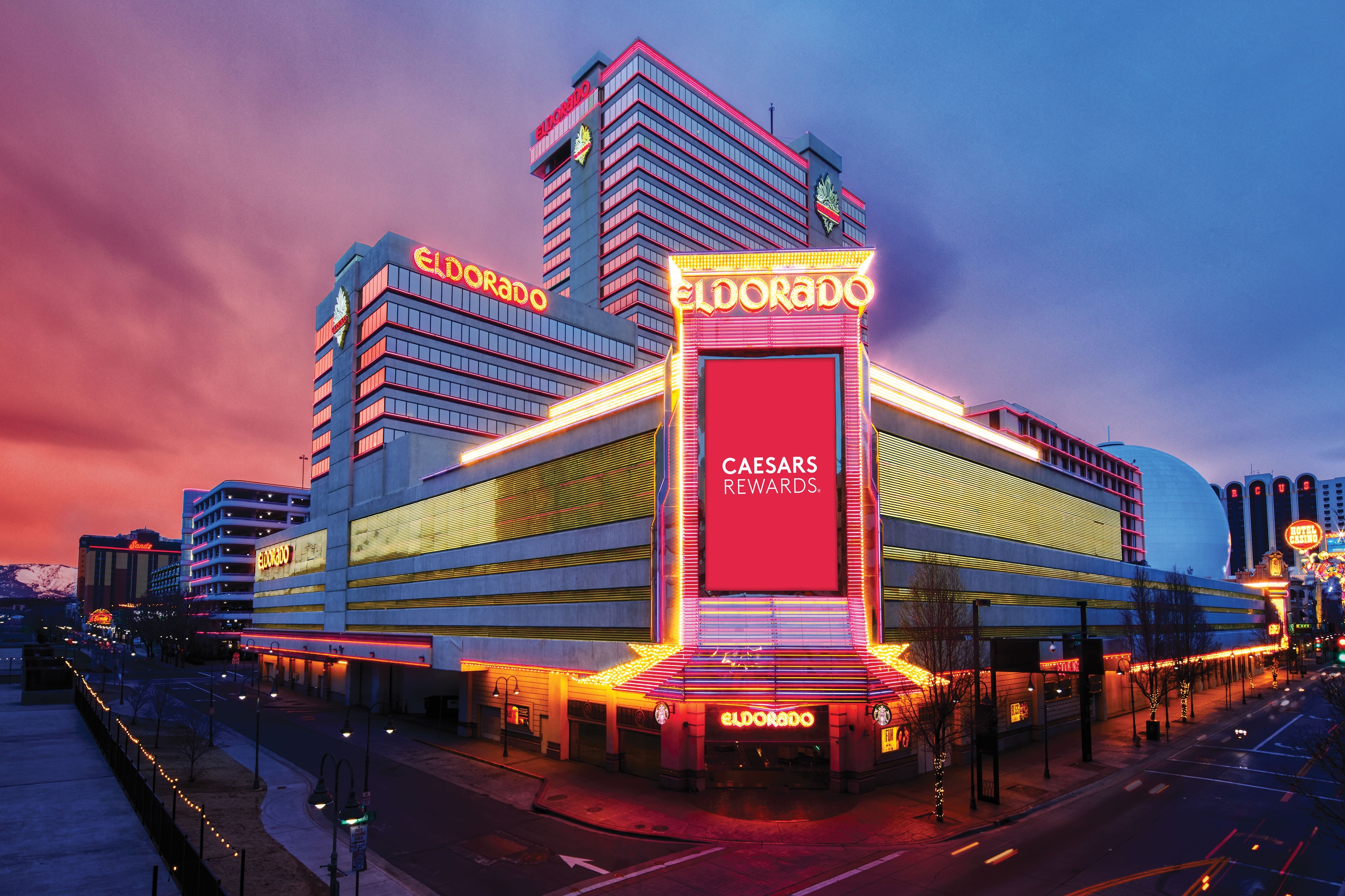 Exterior of Eldorado Resort Casino, Trademark Collection by Wyndham hotel in Reno, Nevada