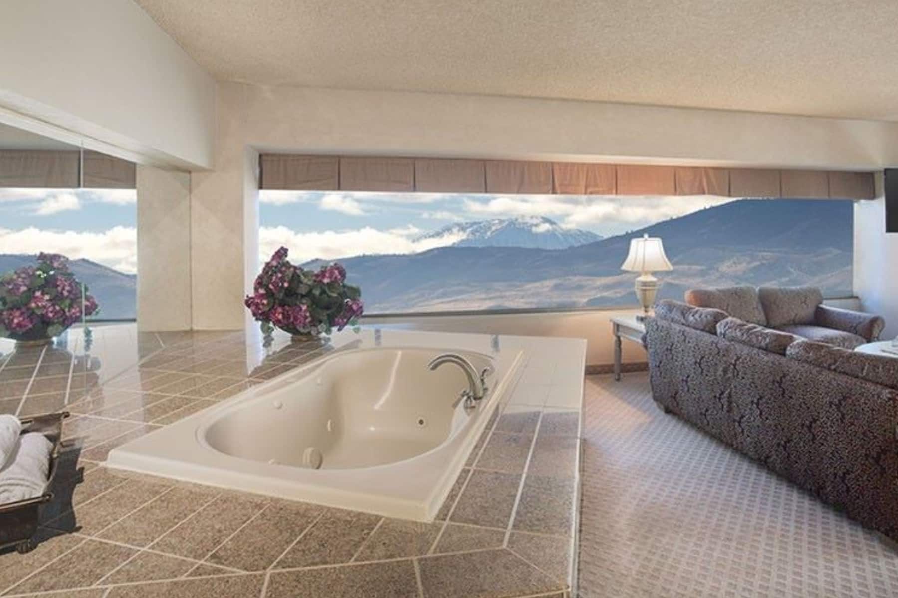 Guest room bath at the Eldorado Resort Casino, Trademark Collection by Wyndham in Reno, Nevada
