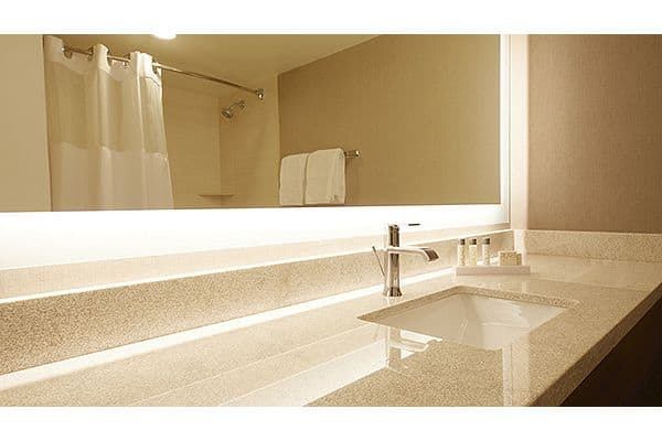 Guest room bath at the Eldorado Resort Casino, Trademark Collection by Wyndham in Reno, Nevada