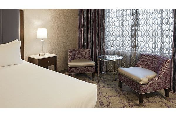 Guest room at the Silver Legacy Resort Casino, Trademark Collection by Wyndham in Reno, Nevada