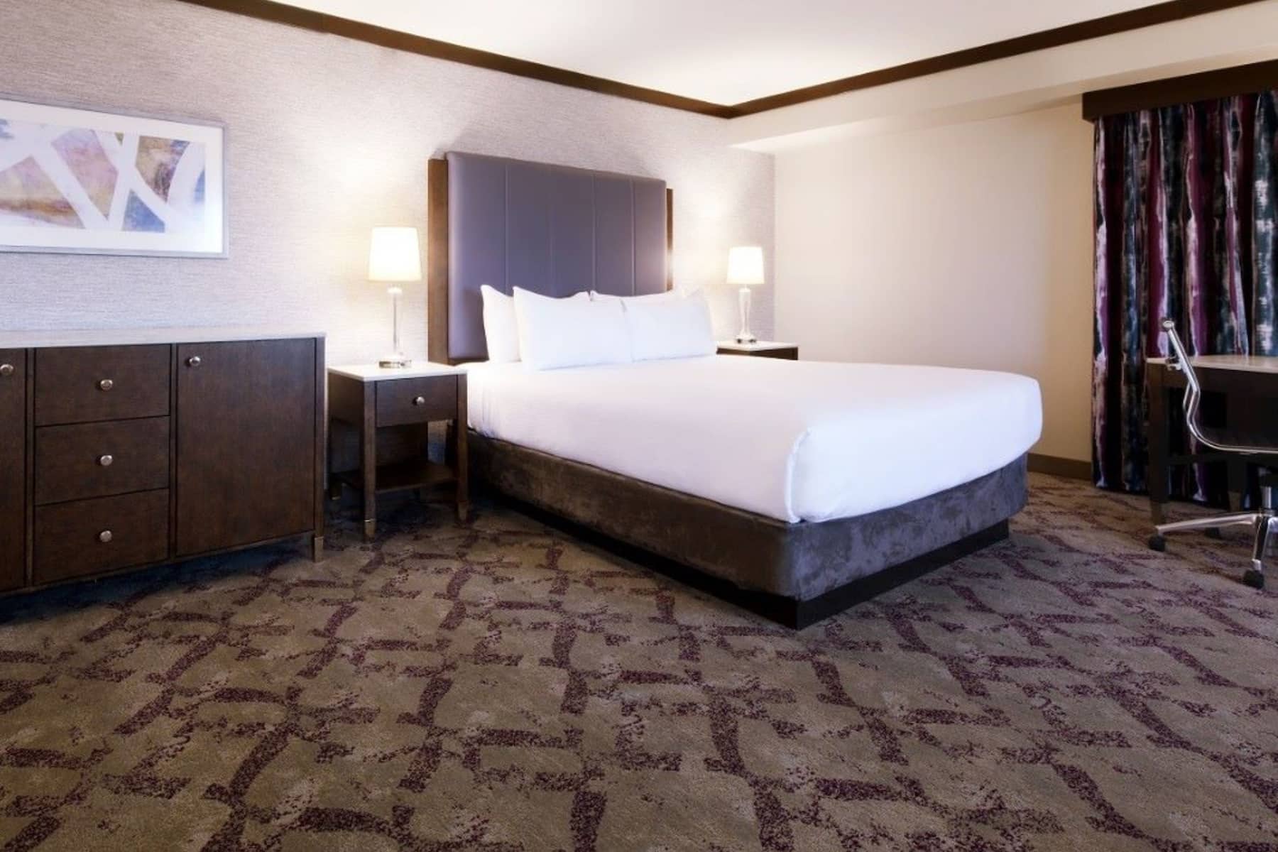Guest room at the Silver Legacy Resort Casino, Trademark Collection by Wyndham in Reno, Nevada