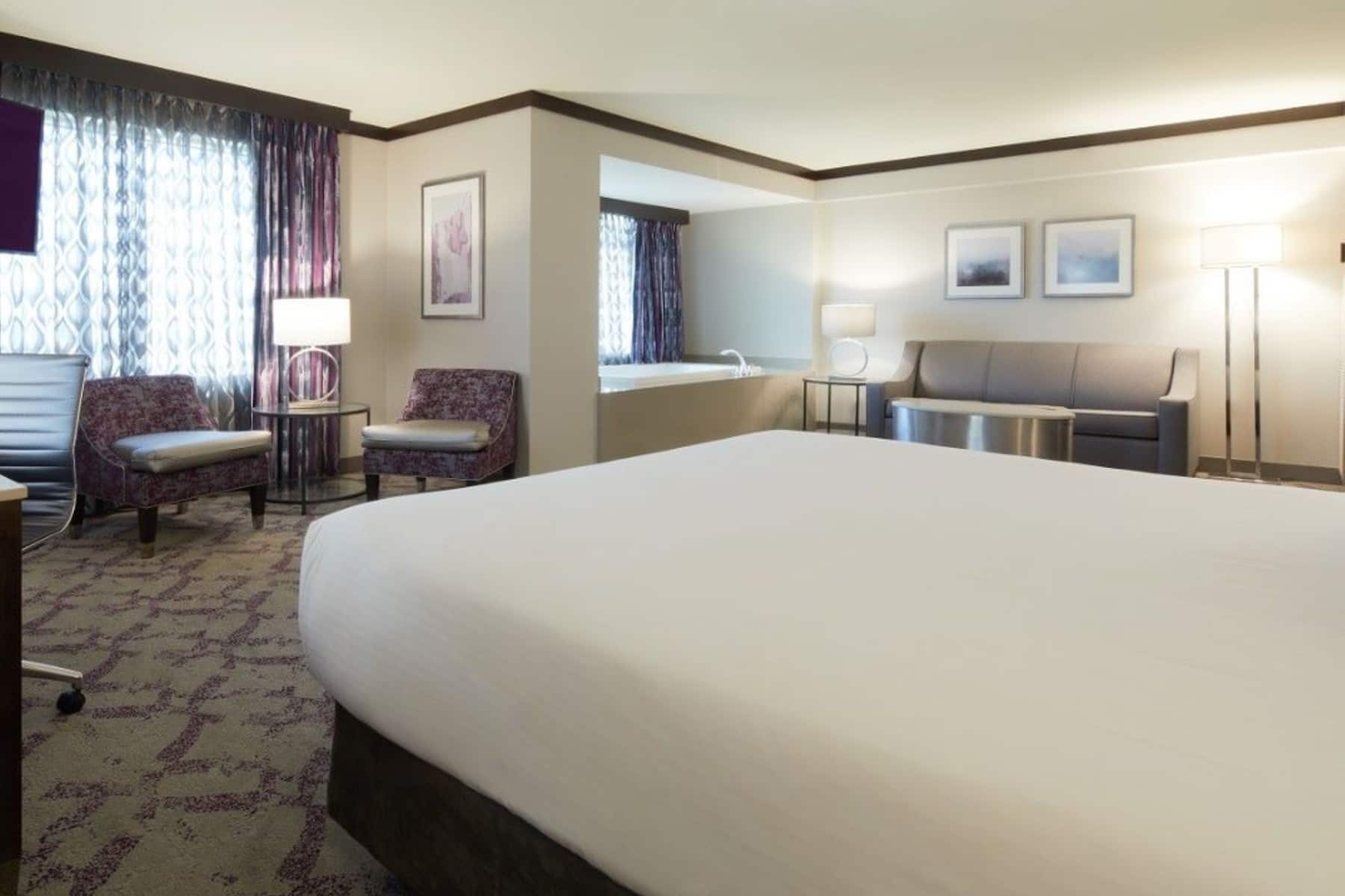 Guest room at the Silver Legacy Resort Casino, Trademark Collection by Wyndham in Reno, Nevada