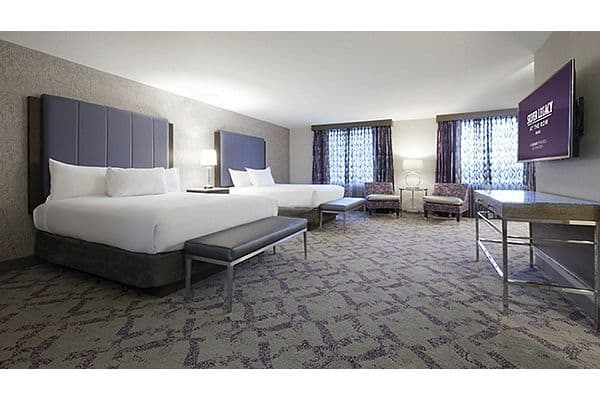 Guest room at the Silver Legacy Resort Casino, Trademark Collection by Wyndham in Reno, Nevada