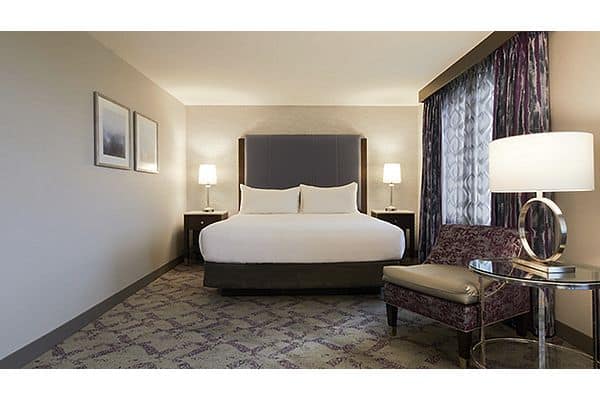 Guest room at the Silver Legacy Resort Casino, Trademark Collection by Wyndham in Reno, Nevada