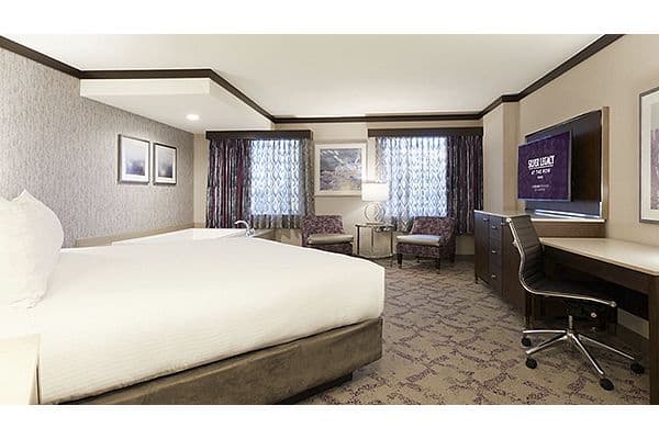 Guest room at the Silver Legacy Resort Casino, Trademark Collection by Wyndham in Reno, Nevada