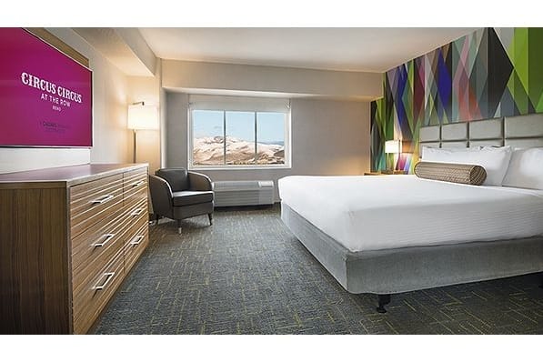 Guest room at the Circus Circus Reno, Trademark Collection by Wyndham in Reno, Nevada